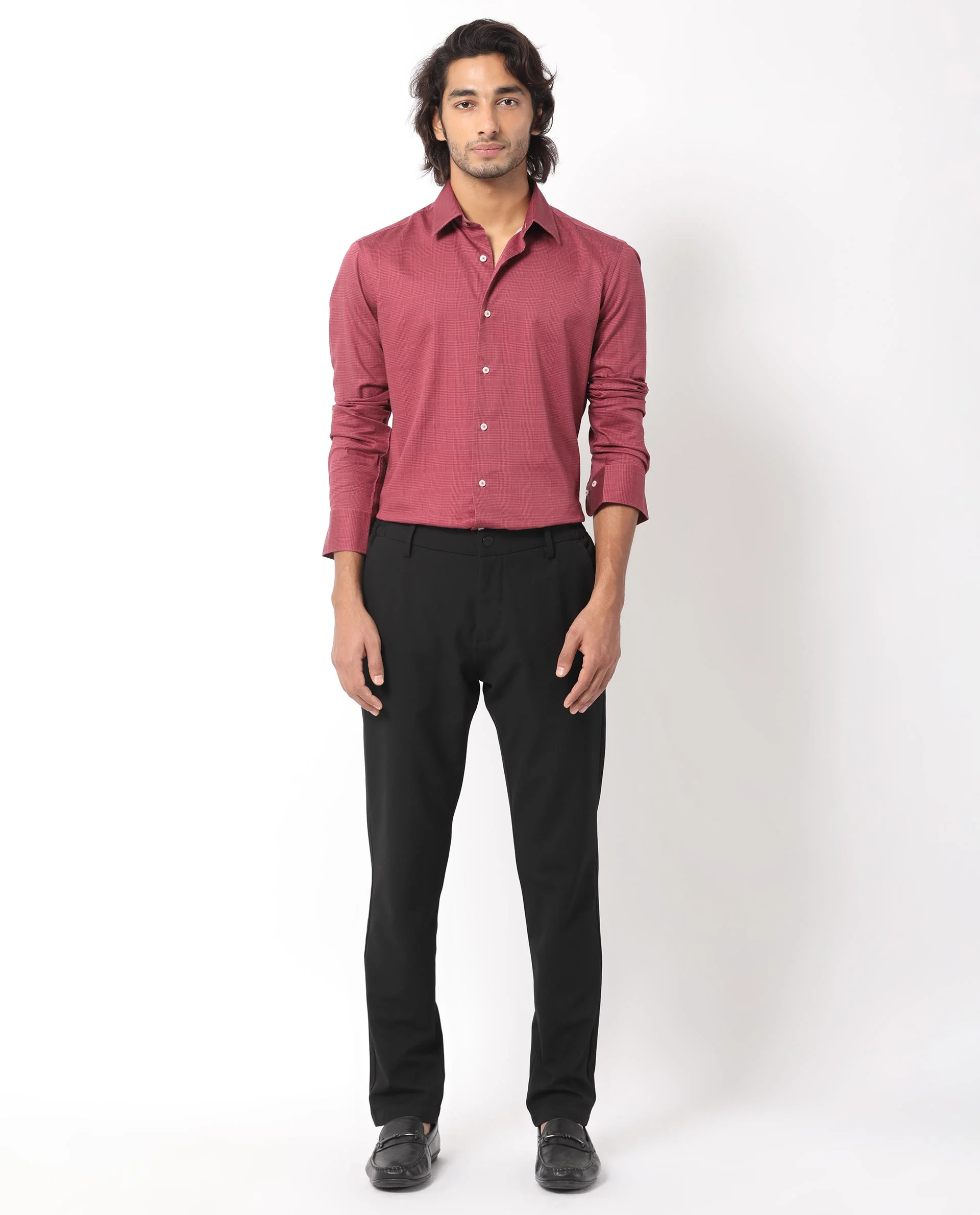 Rare Rabbit Men's Miskon Red Cotton Checked Print Tailored Fit Full Sleeve Collared Shirt - Image 7
