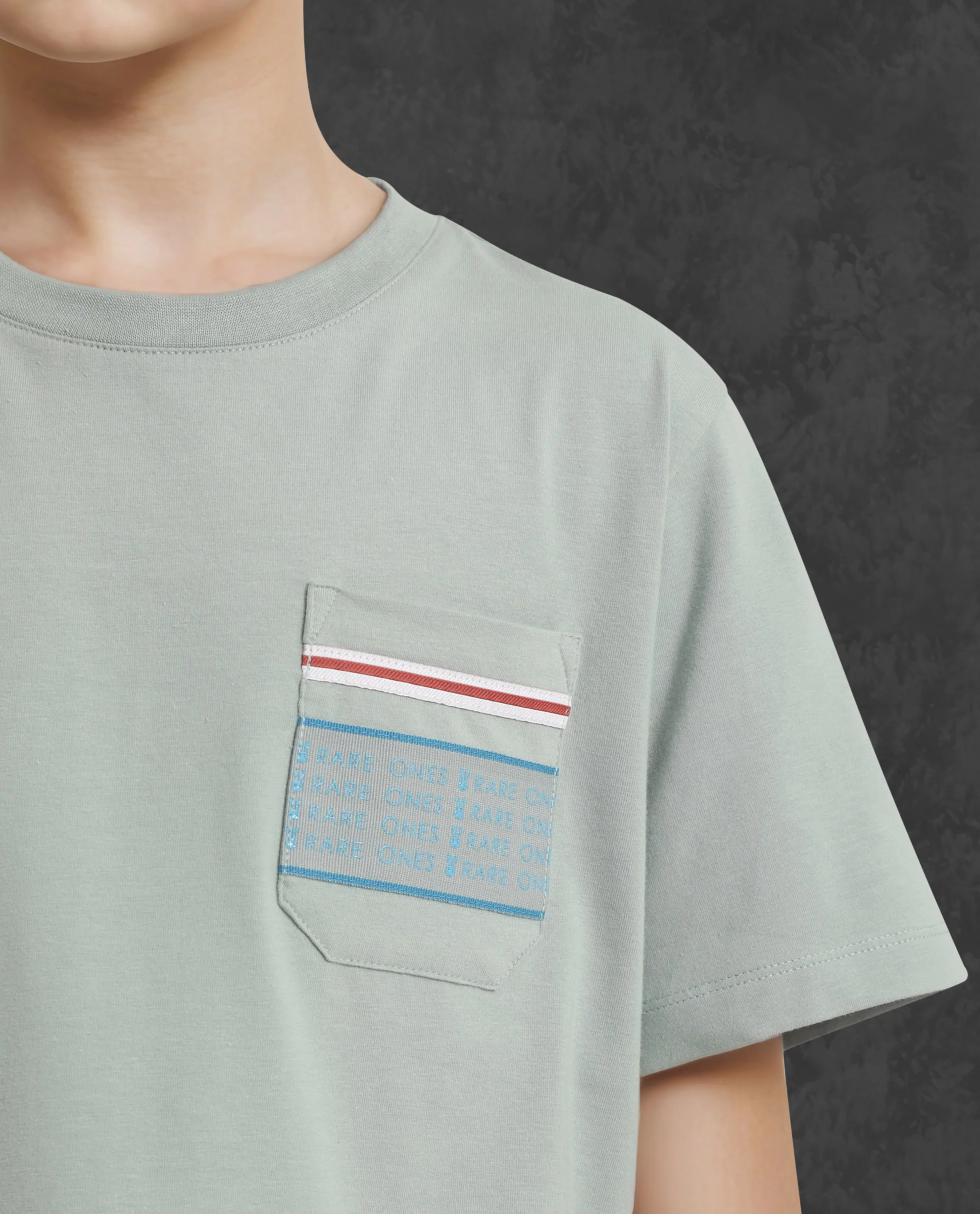 Rare Ones Kids Mitch Green Cotton Blend Half Sleeves Crew Neck Statement Print T-Shirt - Image 4