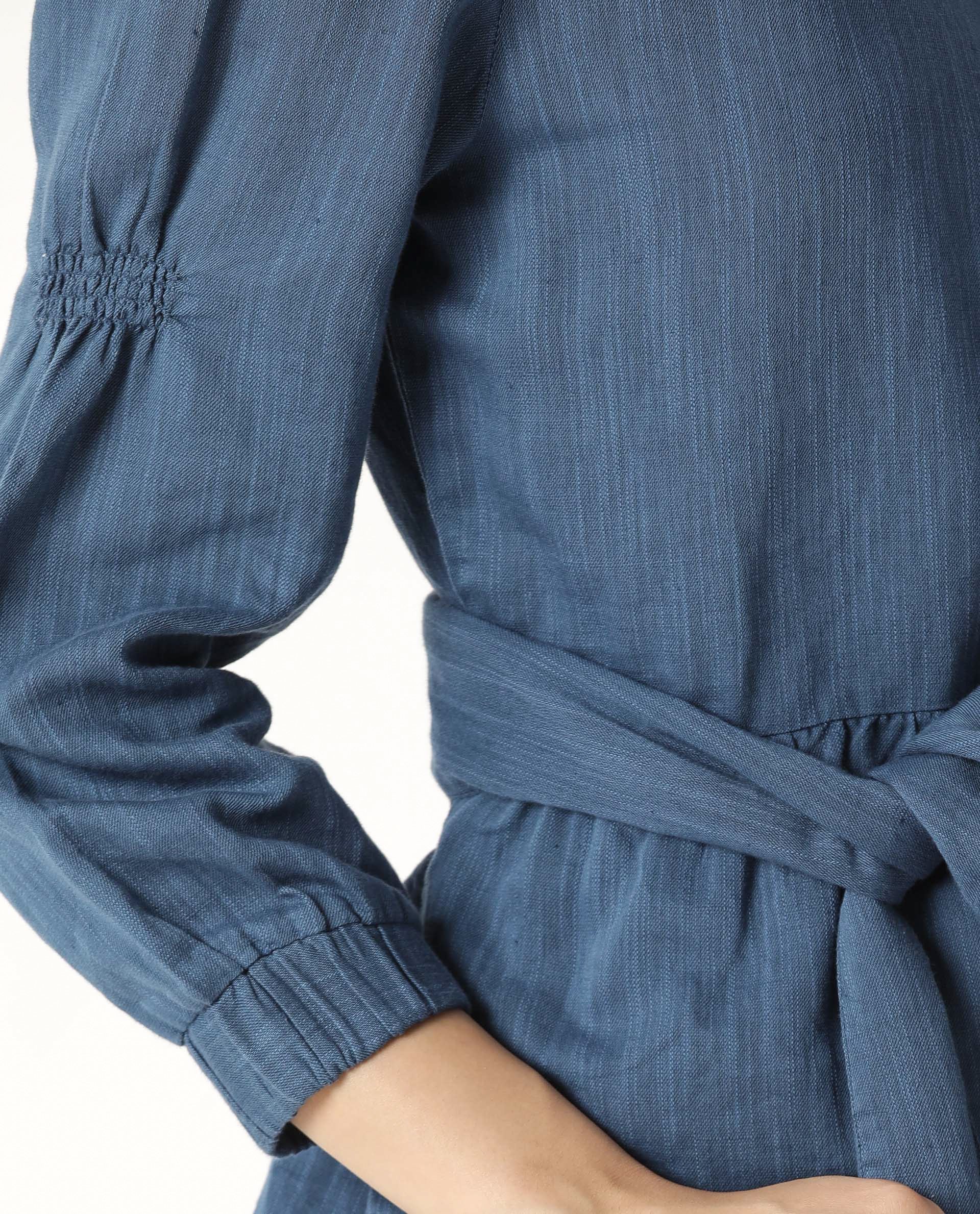 Rareism Women's Mocky Petrol Linen Top - Image 8
