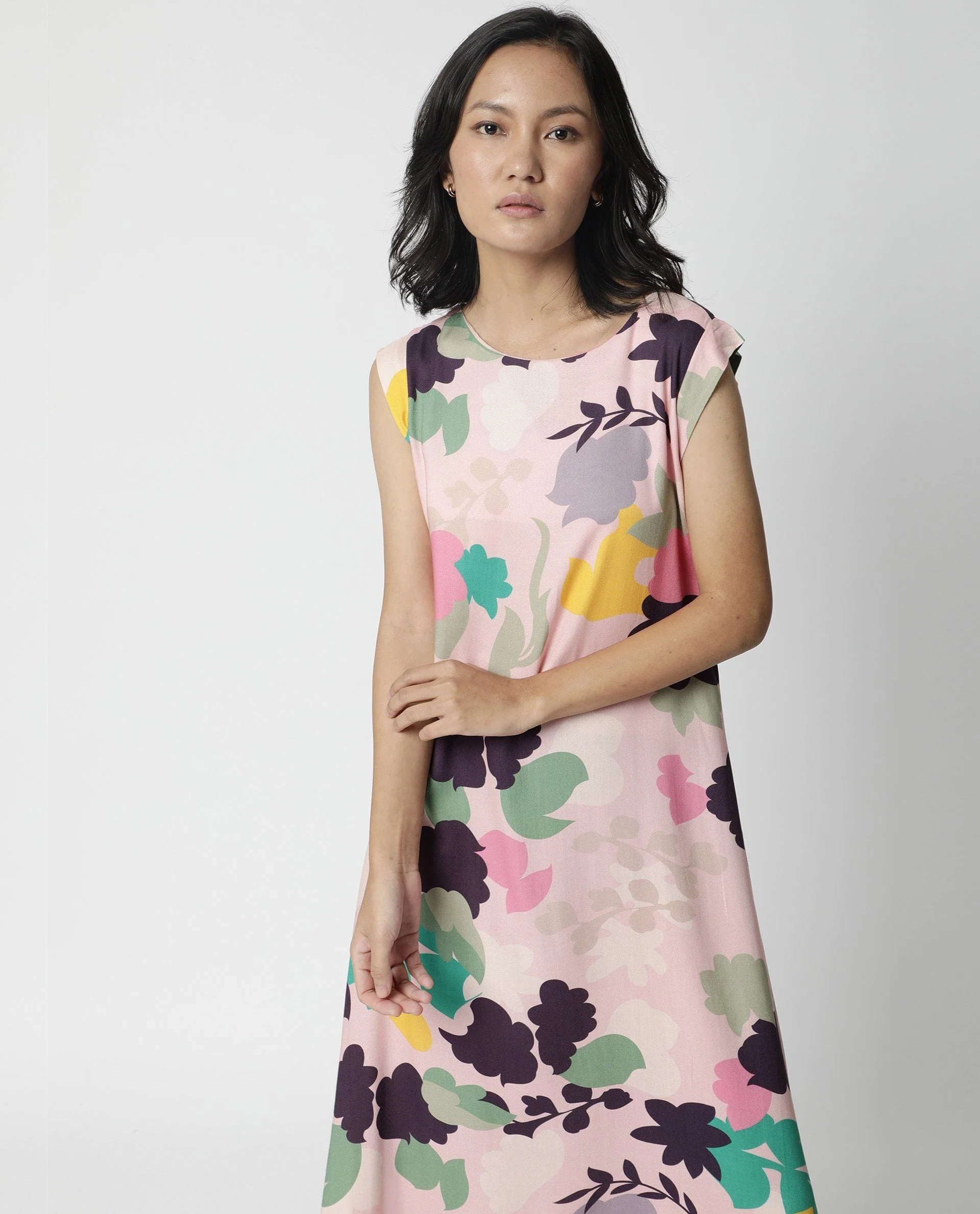 Rareism Women Mona Pink Dress Sleeveless Printed - Image 5