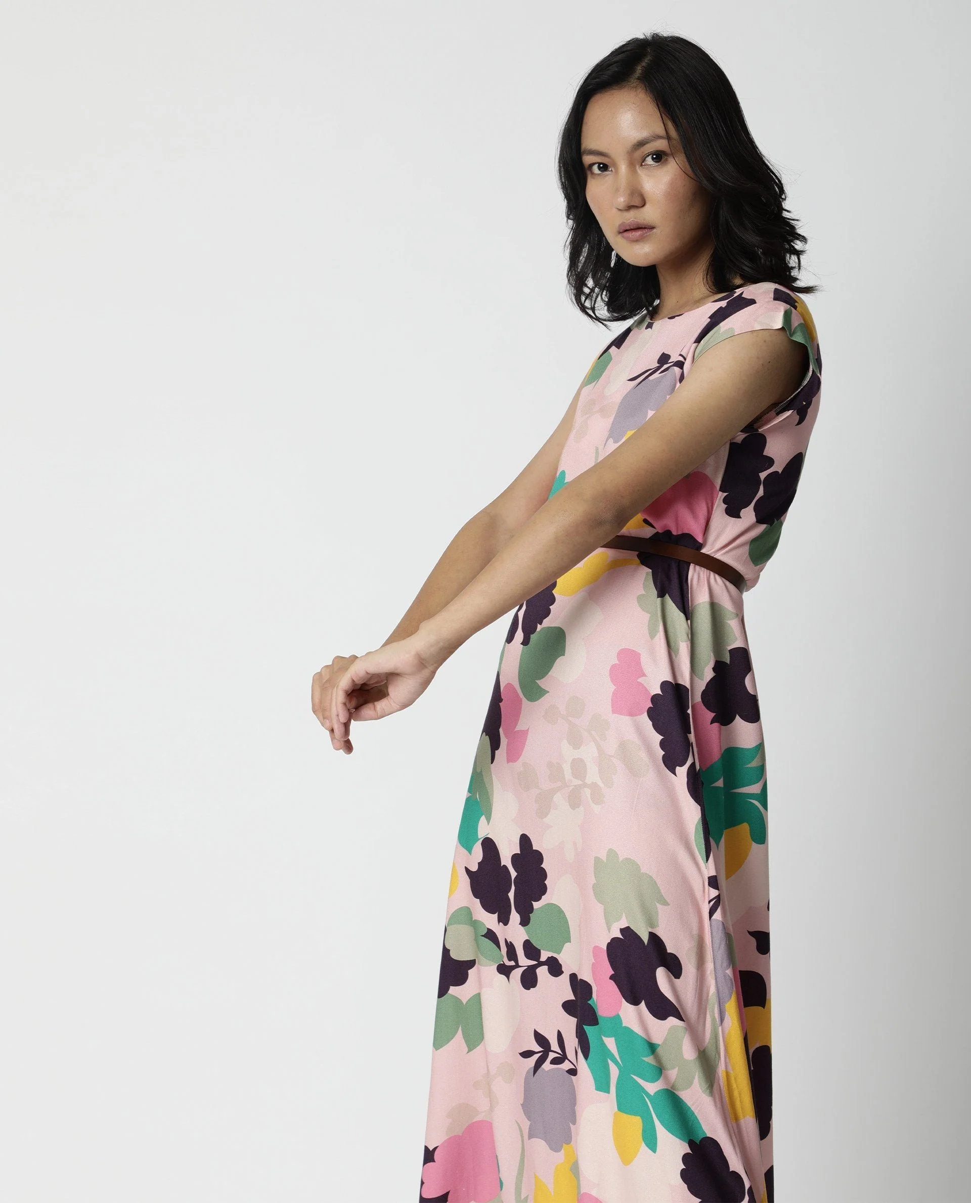 Rareism Women Mona Pink Dress Sleeveless Printed - Image 6
