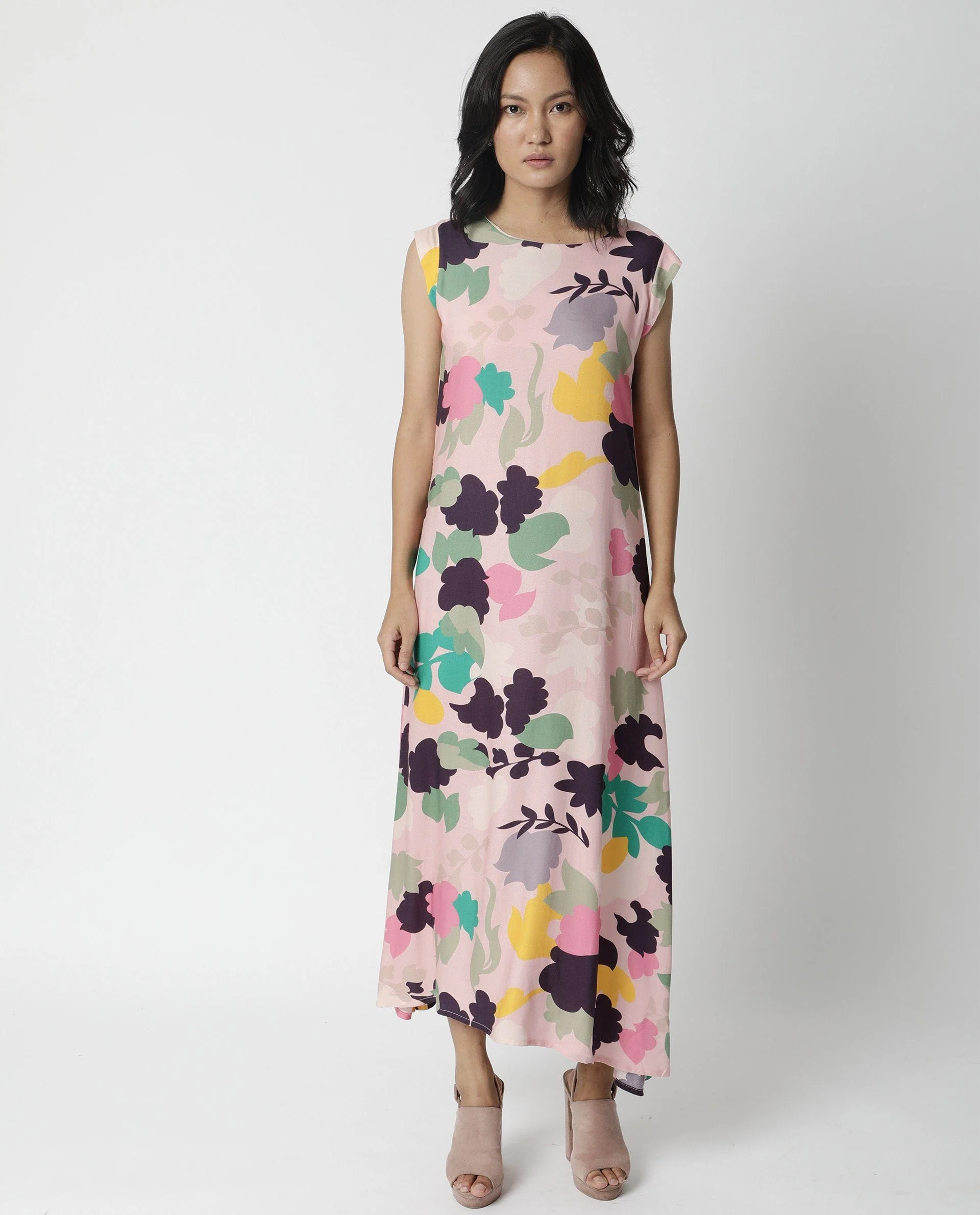 Rareism Women Mona Pink Dress Sleeveless Printed - Image 8