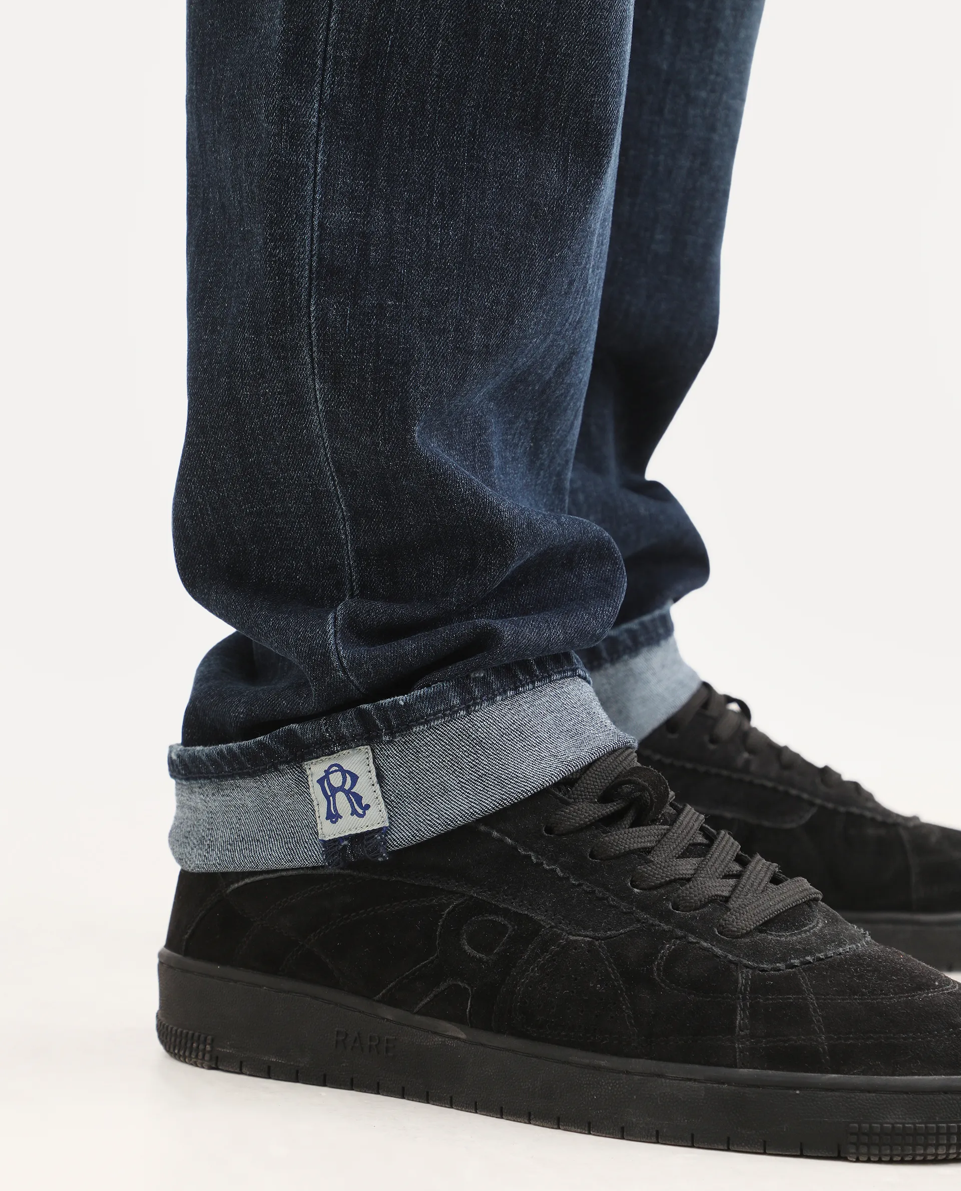 Rare Rabbit Men's Mond Dark Blue Cotton Blend Fabric Morris Regular Fit Plain Jeans - Image 6