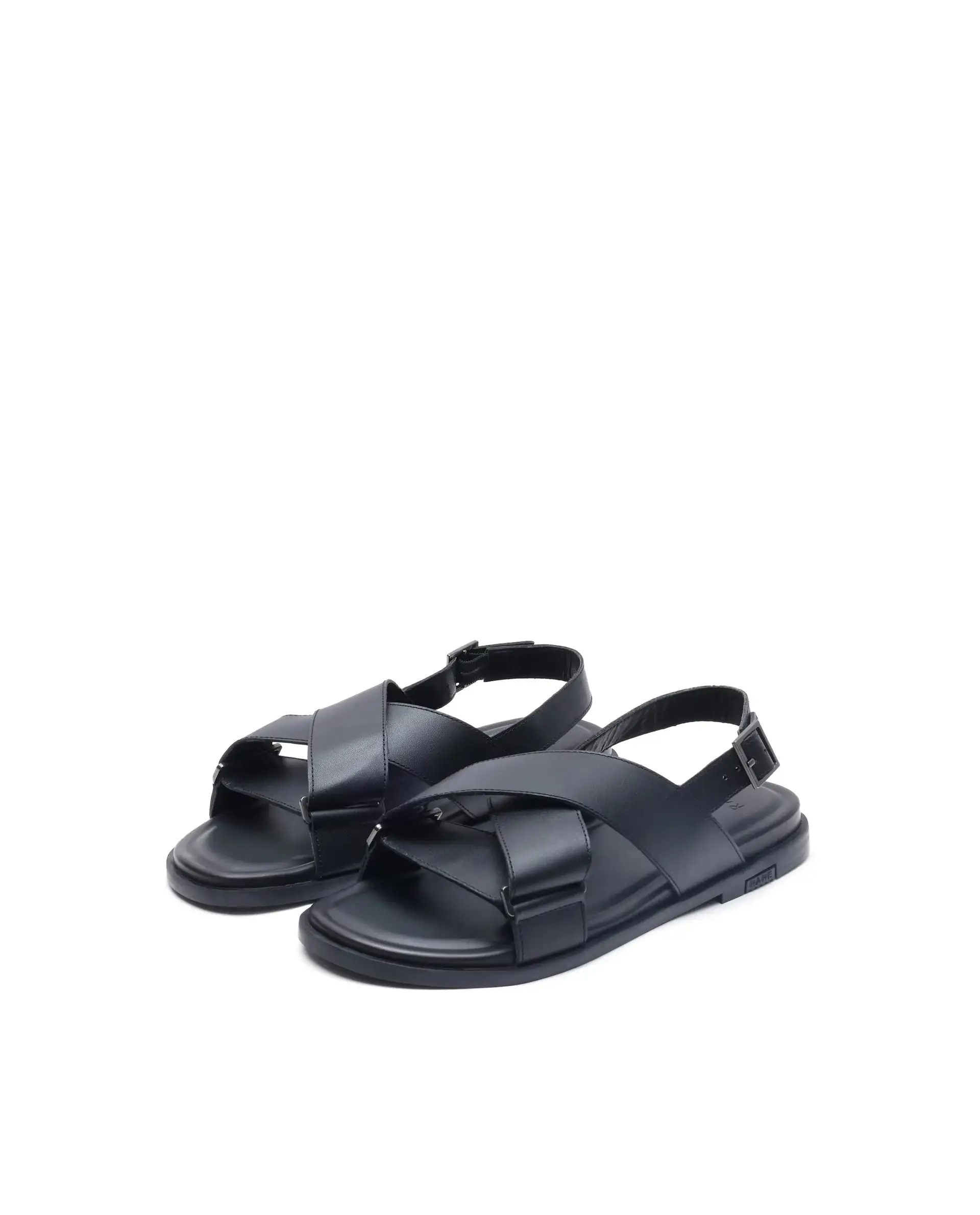 Rare Rabbit Men's Monz Black Slip-On Closure Sandal - Image 3