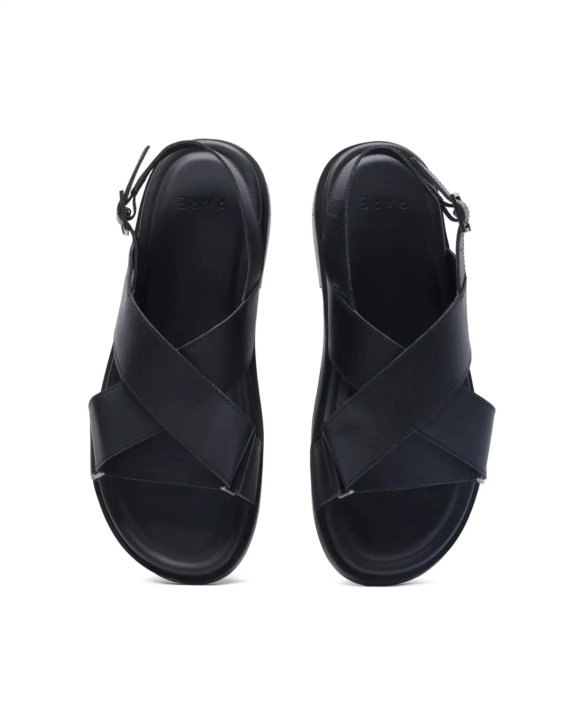 Rare Rabbit Men's Monz Black Slip-On Closure Sandal - Image 4