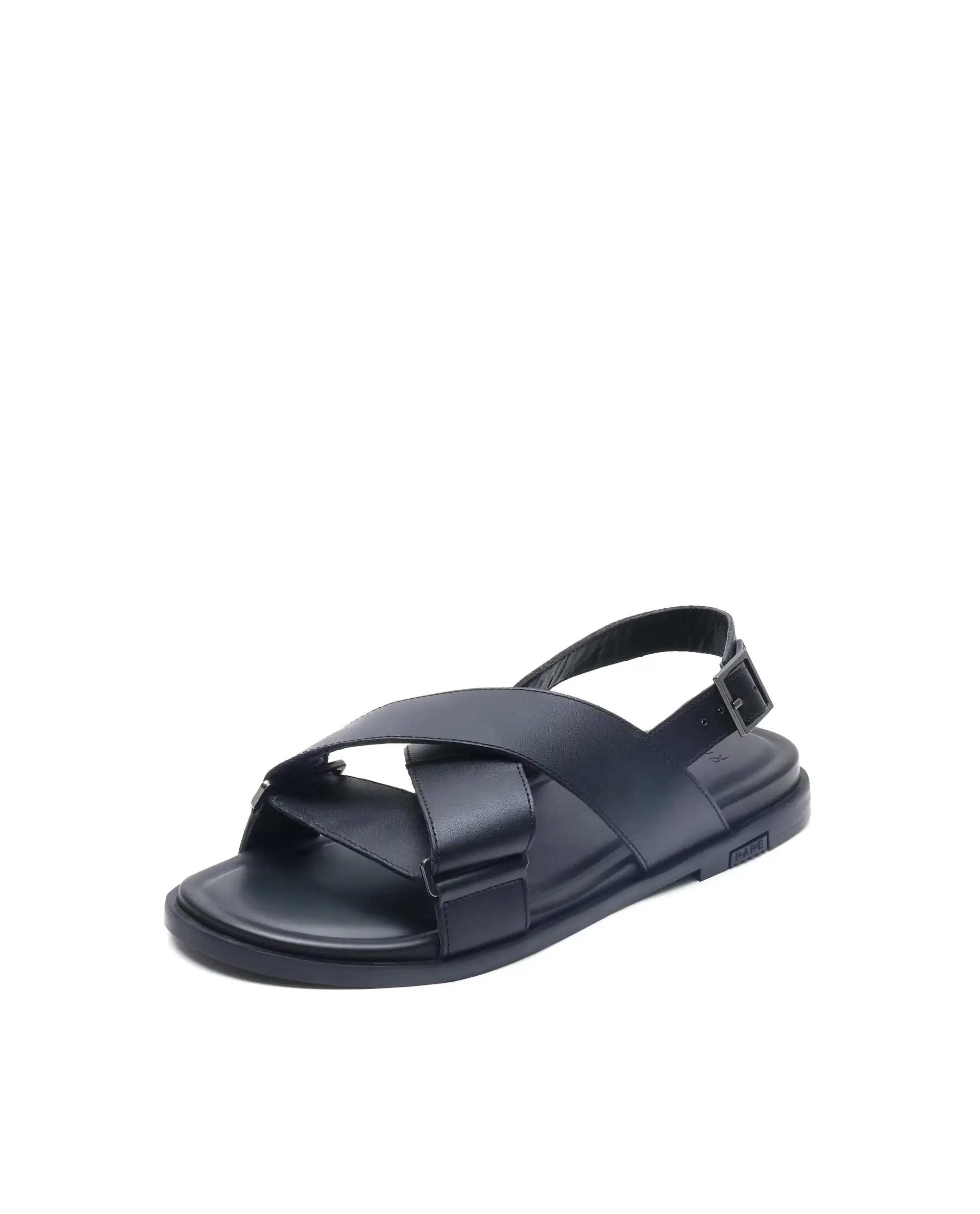 Rare Rabbit Men's Monz Black Slip-On Closure Sandal - Image 5