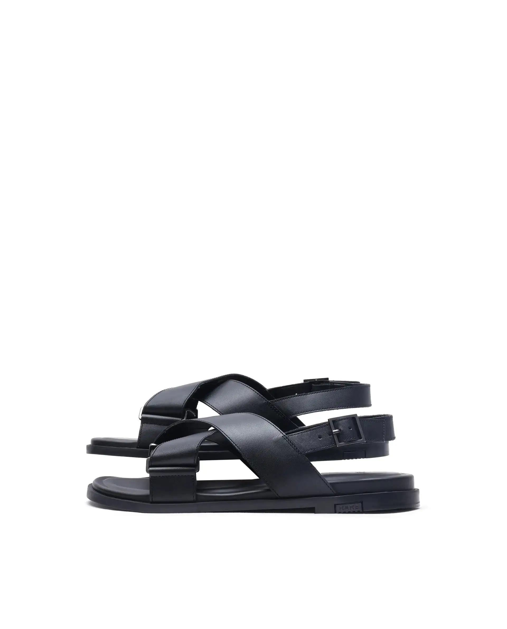 Rare Rabbit Men's Monz Black Slip-On Closure Sandal - Image 6