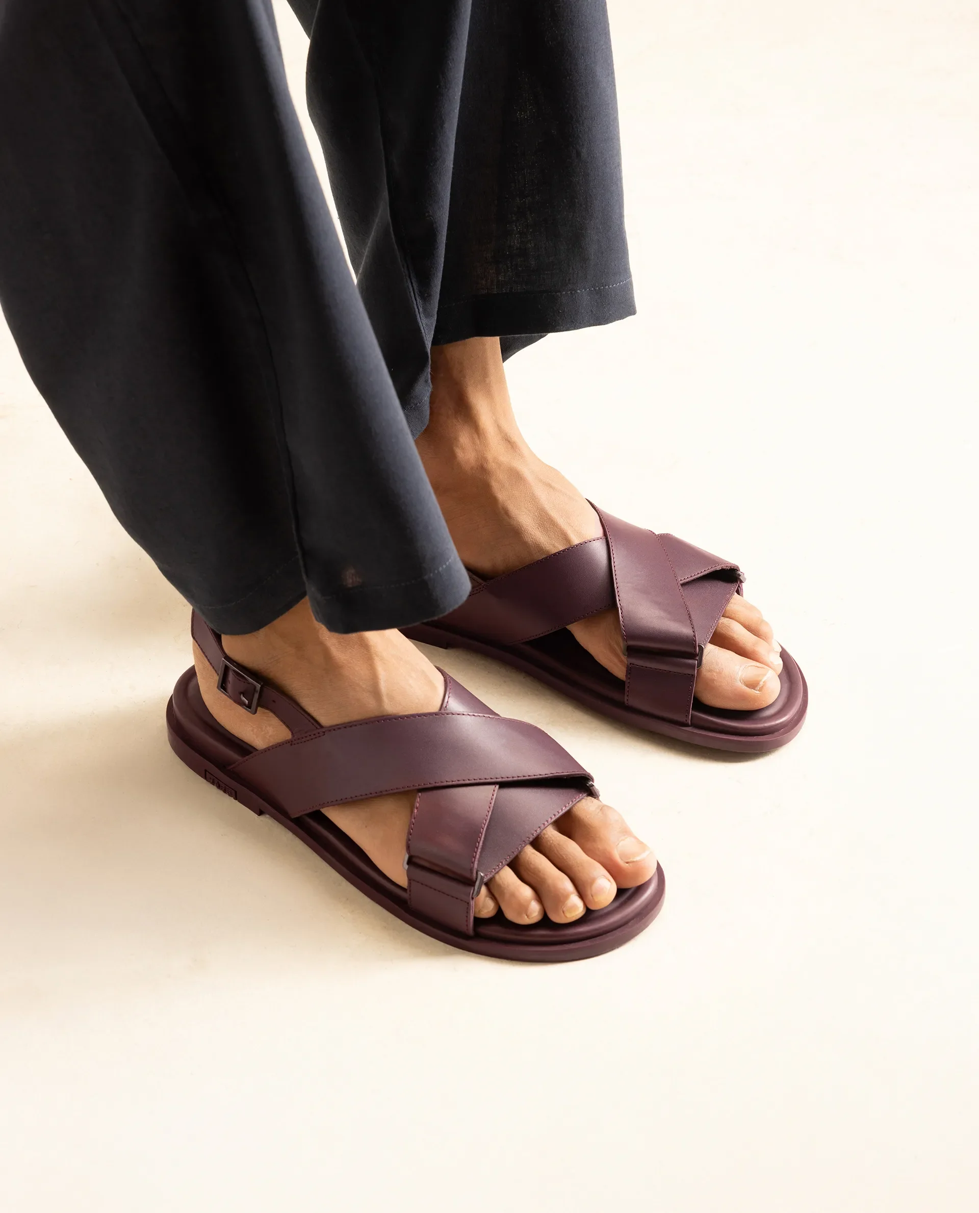 Rare Rabbit Men Monz Bordo Slip-On Closure Sandal - Image 2