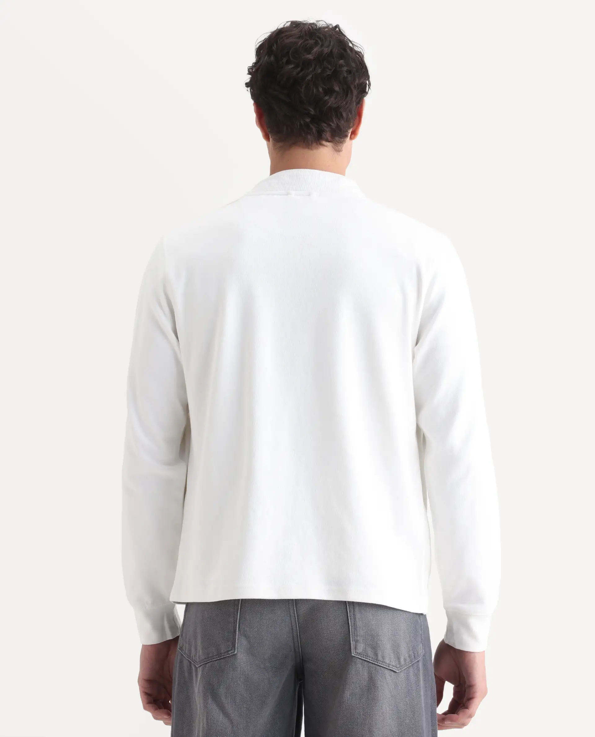 Rare Rabbit Men's Morris Offwhite Cotton Plain Regular Fit Full Sleeve Mandarin Collar Jacket - Image 8
