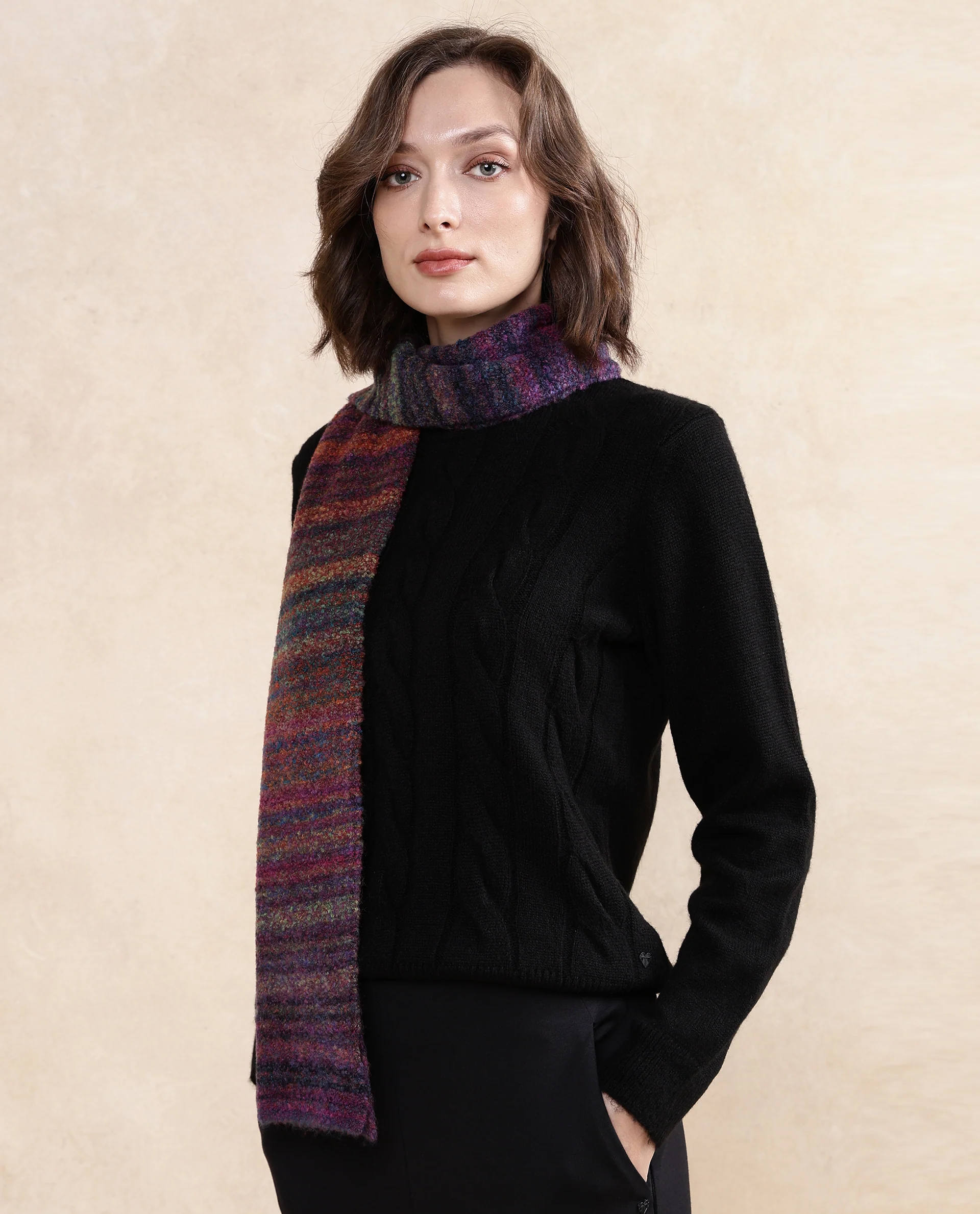 Rareism Women Muffy 2 Multi Plain Muffler - Image 5