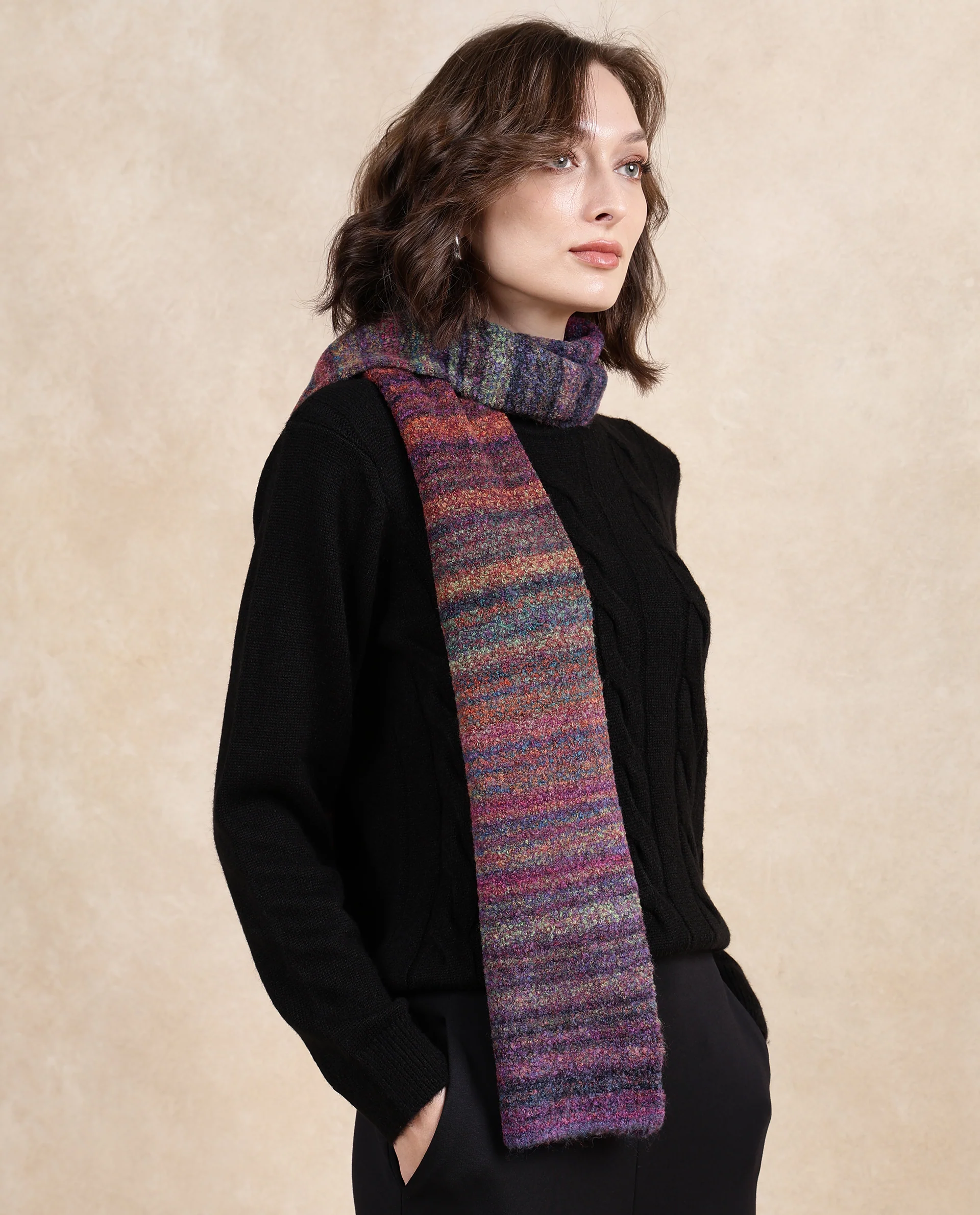 Rareism Women Muffy 2 Multi Plain Muffler - Image 6