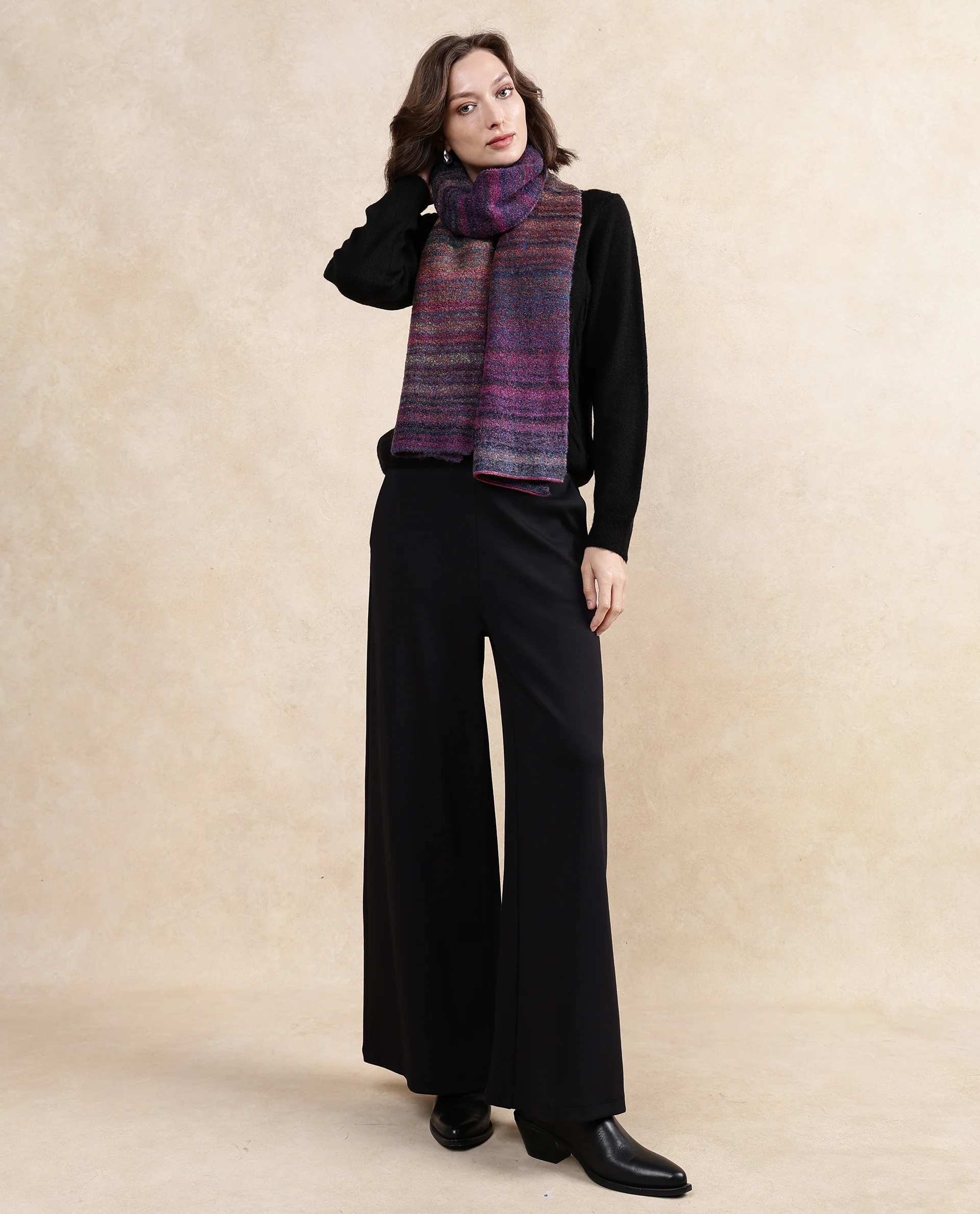 Rareism Women Muffy 2 Multi Plain Muffler - Image 7