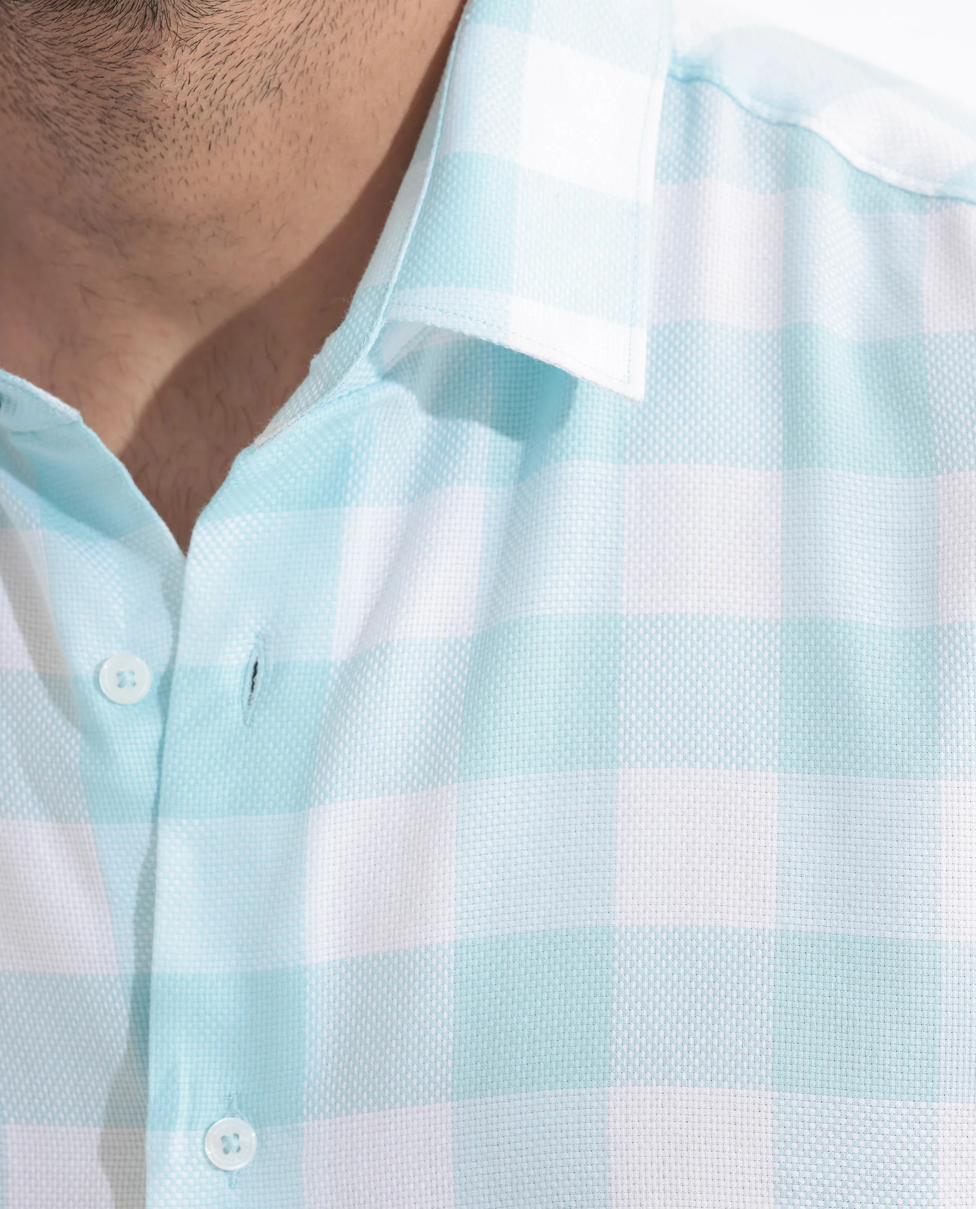 Rare Rabbit Men's Munich Blue Cotton Checked Print Regular Fit Full Sleeve Collared Shirt - Image 3