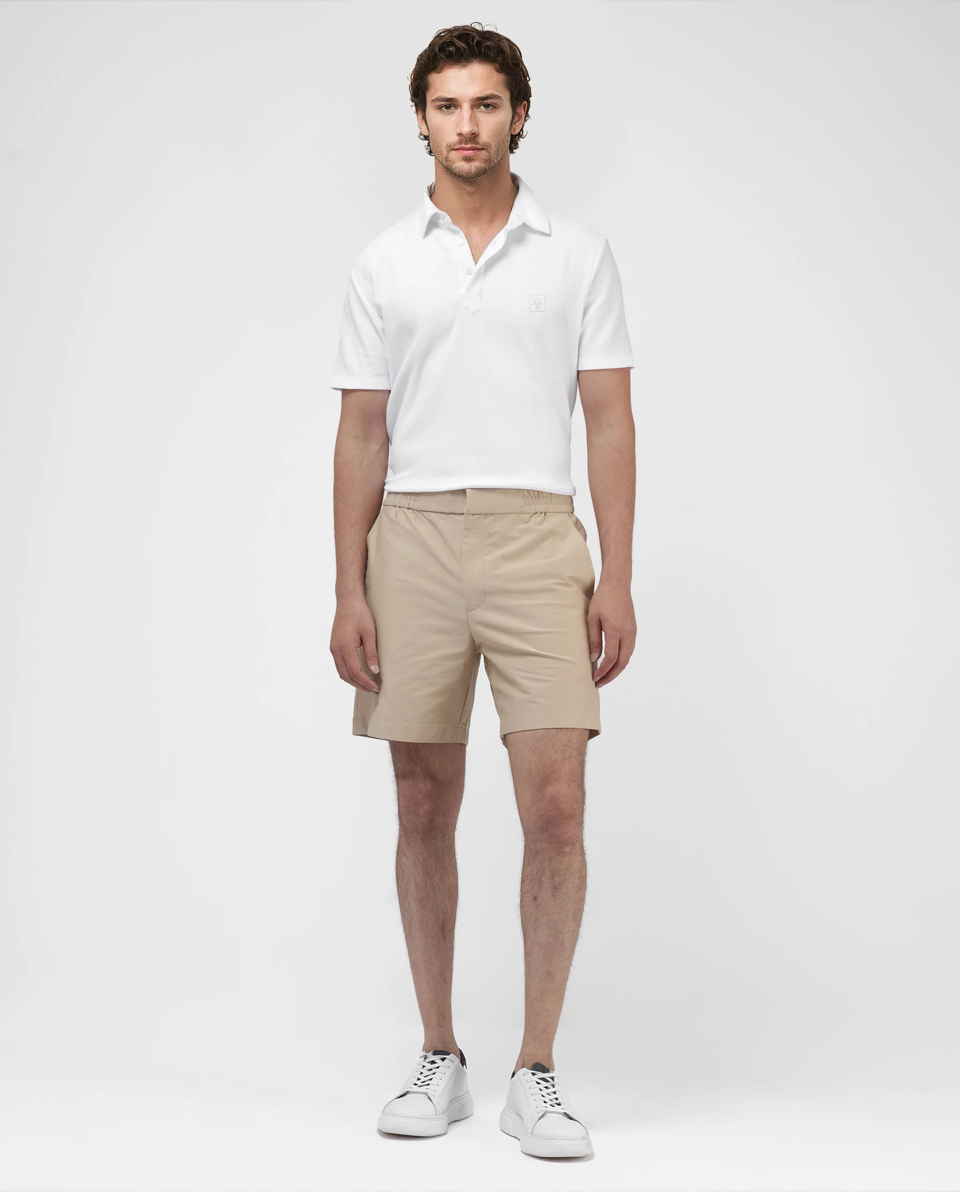 Rare Rabbit Men's Myka Khaki Cotton Plain Relaxed Fit Shorts - Image 2
