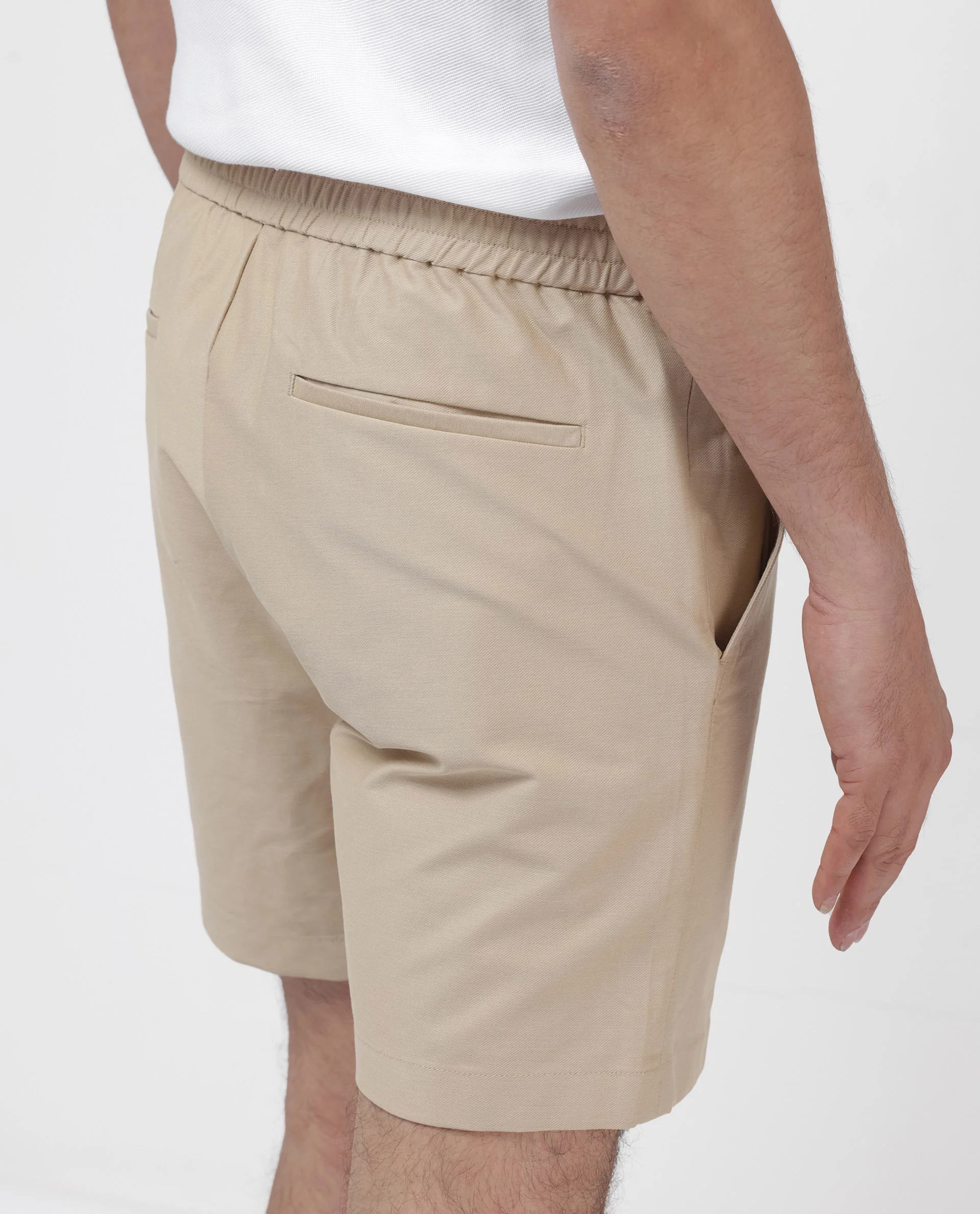 Rare Rabbit Men's Myka Khaki Cotton Plain Relaxed Fit Shorts - Image 4