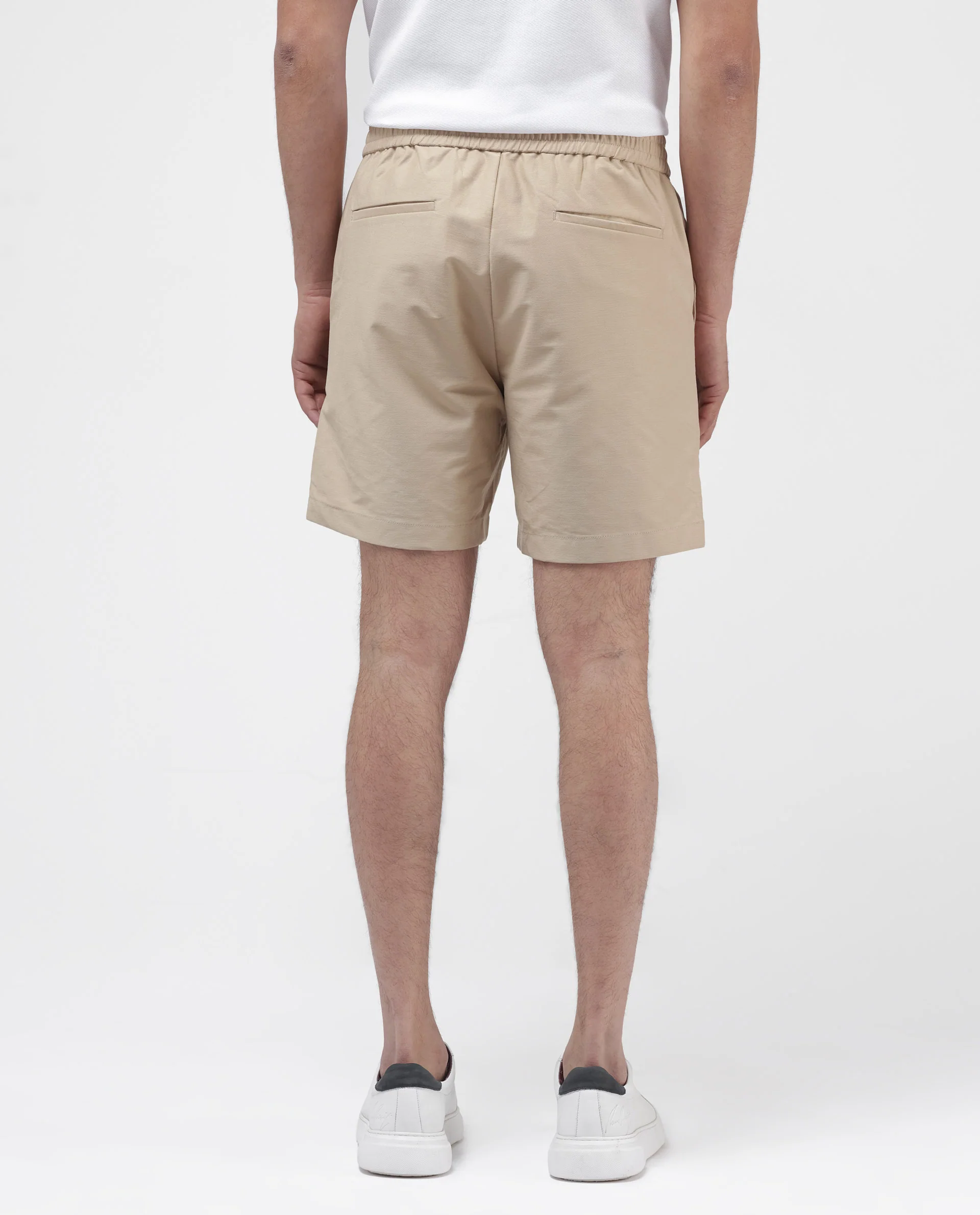 Rare Rabbit Men's Myka Khaki Cotton Plain Relaxed Fit Shorts - Image 7