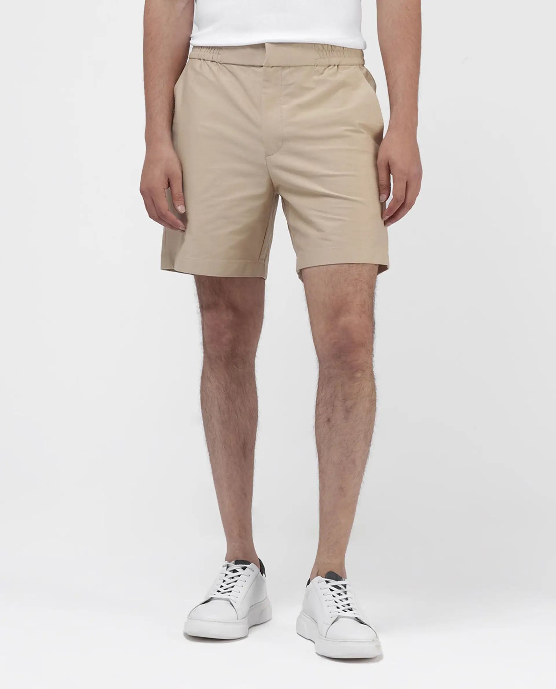 Rare Rabbit Men's Myka Khaki Cotton Plain Relaxed Fit Shorts - Image 8
