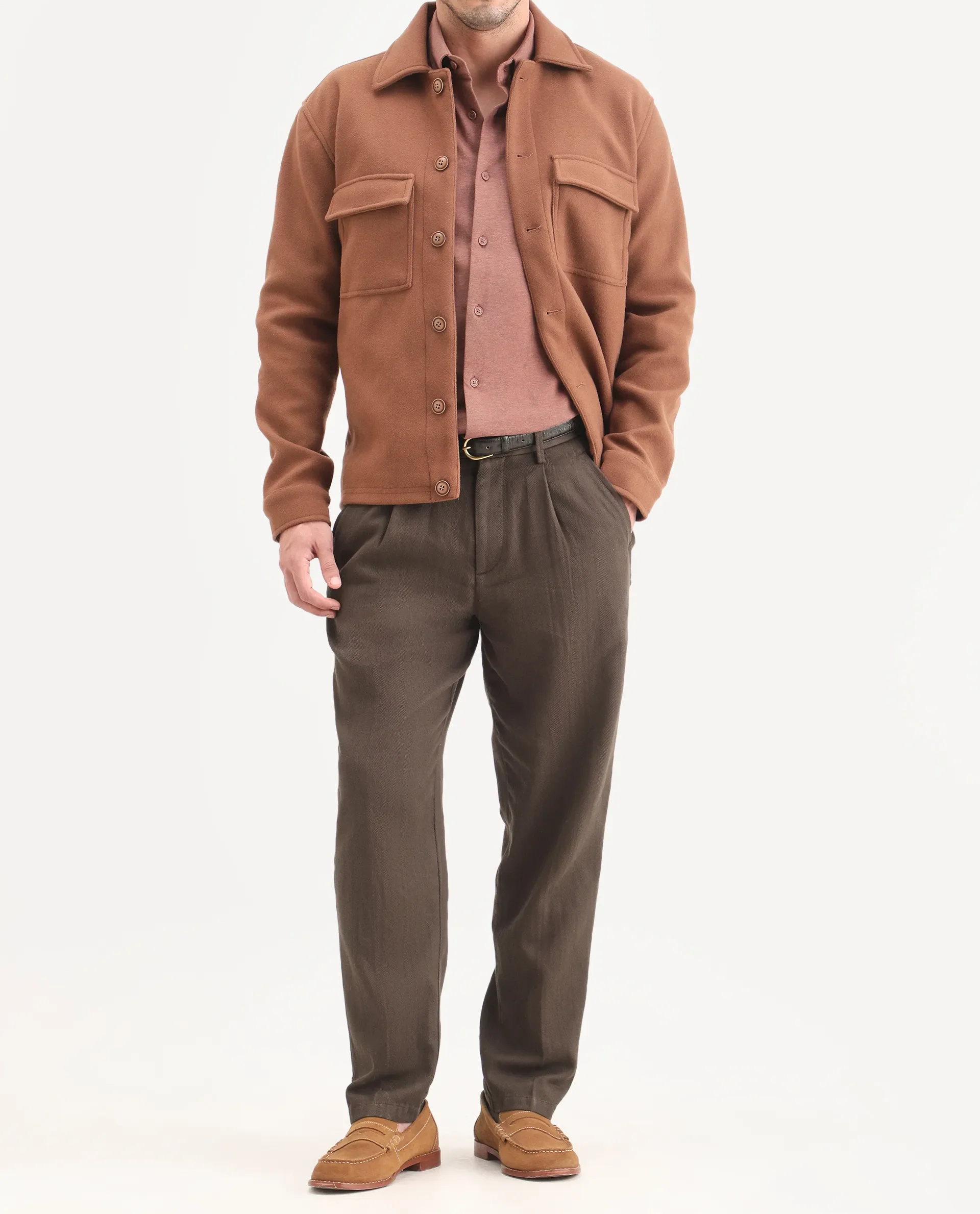 Rare Rabbit Men's Nada Dark Brown Cotton Fabric Relaxed Plain Trouser - Image 7