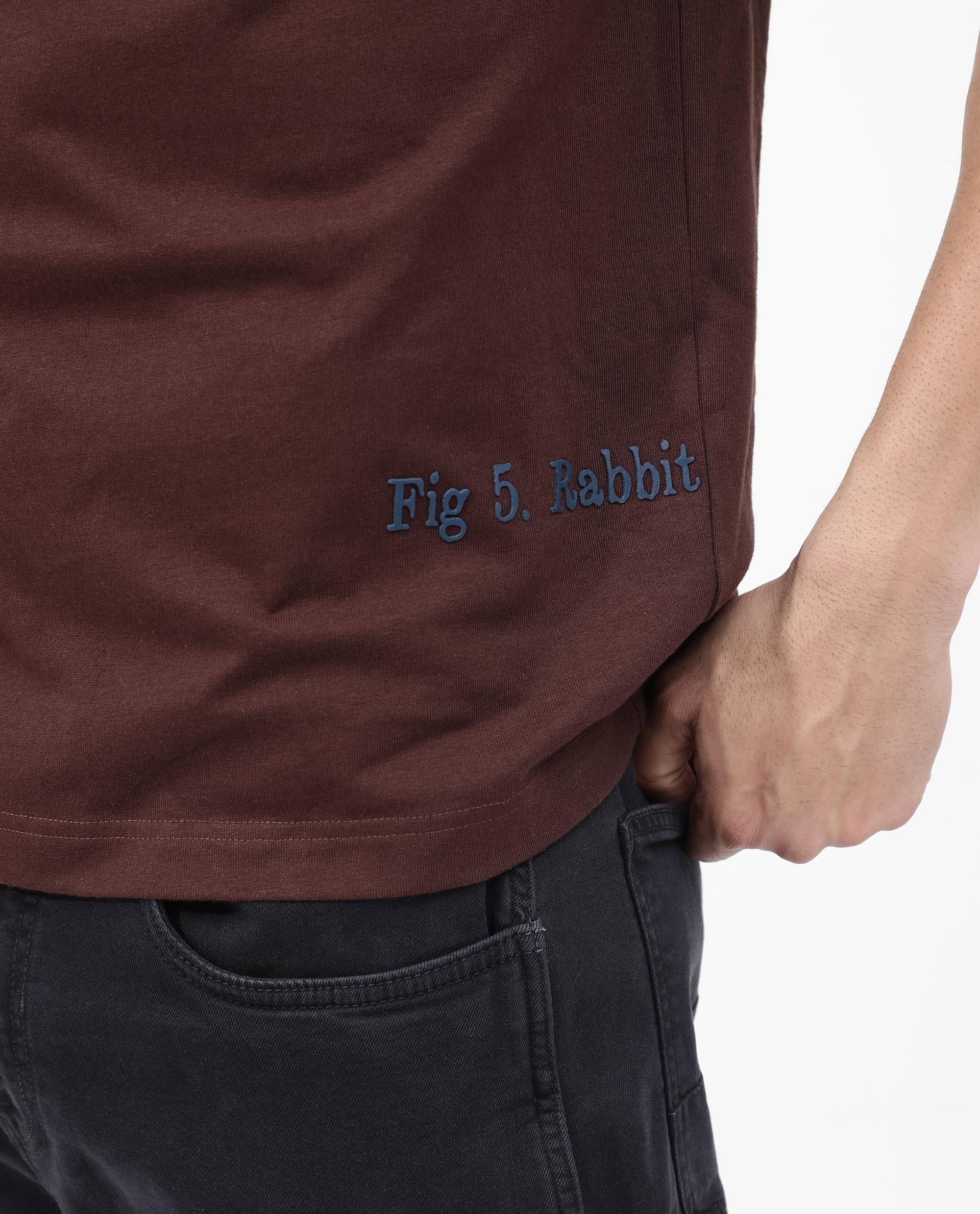 Rare Rabbit Articale Mens Nash Brown Cotton Polyester Fabric Short Sleeve Crew Neck Boxy Fit Printed T-Shirt - Image 5