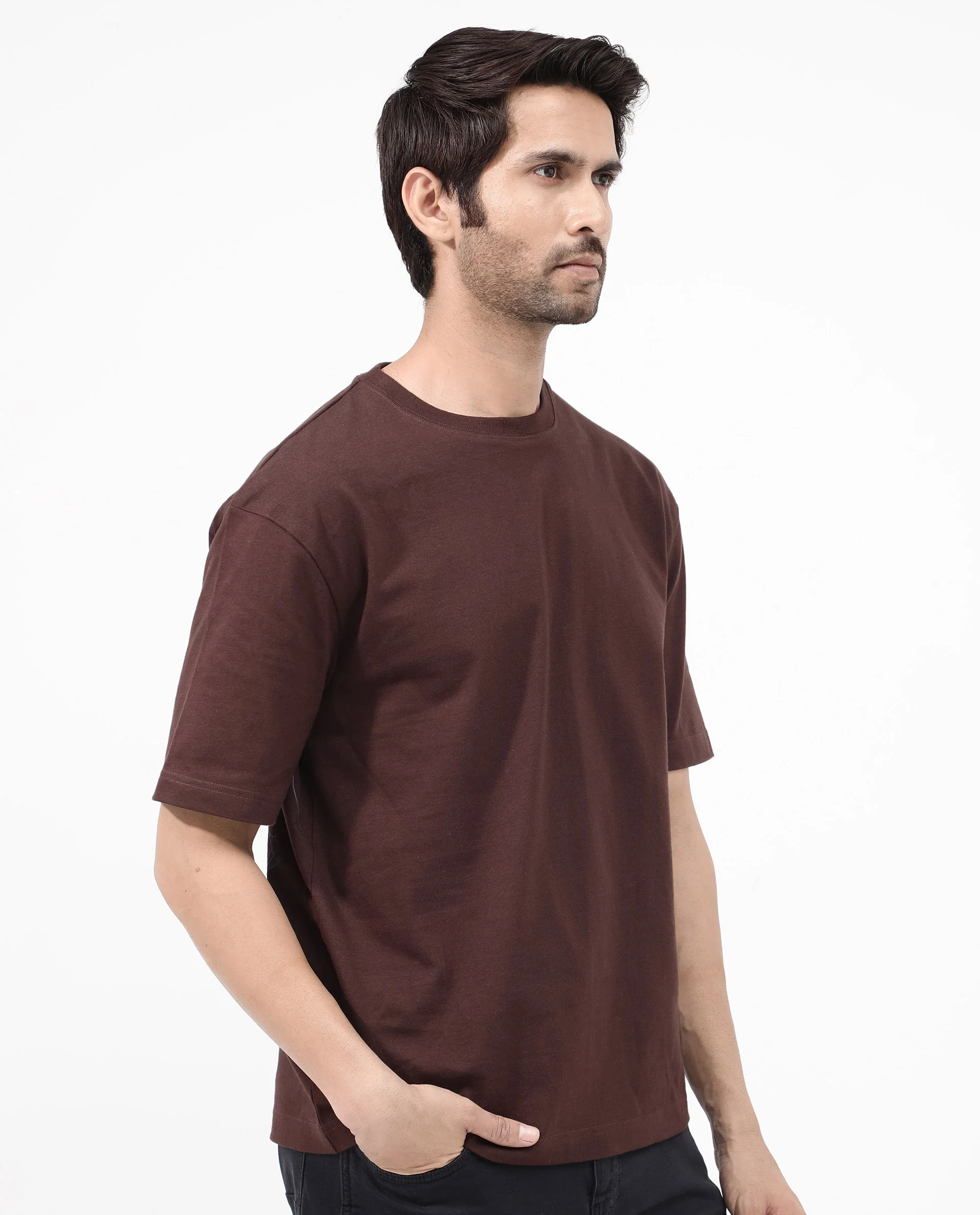 Rare Rabbit Articale Mens Nash Brown Cotton Polyester Fabric Short Sleeve Crew Neck Boxy Fit Printed T-Shirt - Image 8
