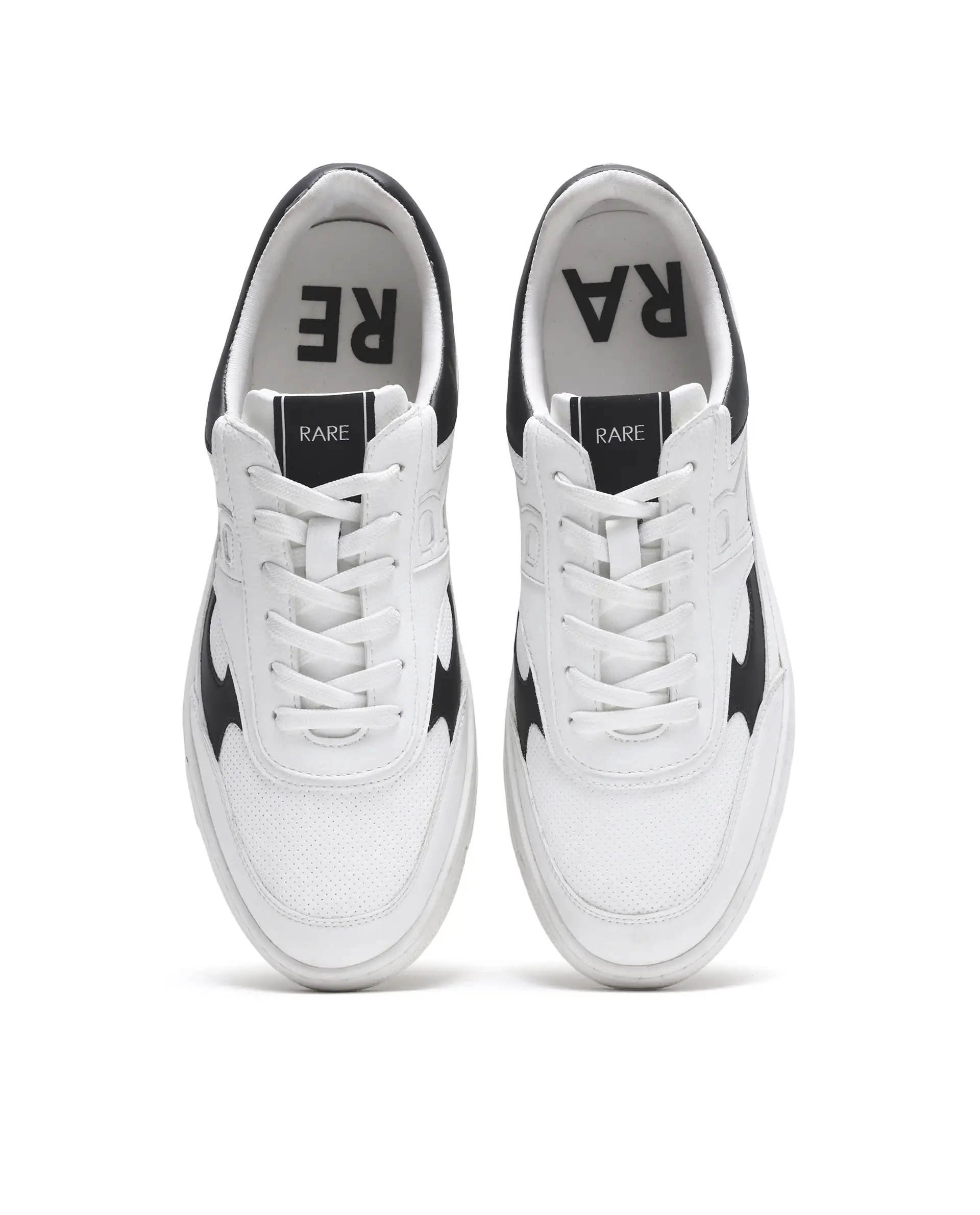 Rarez Men's Navo White/Black Micro Fiber Sneaker - Image 4