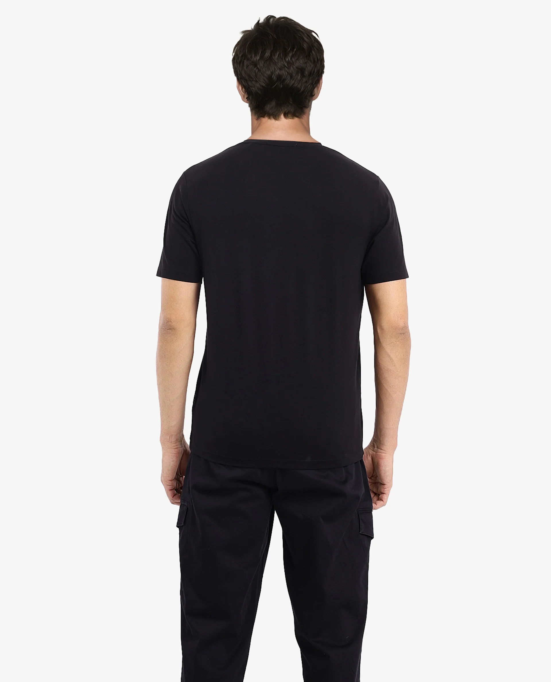 Rare Rabbit Men's Naz Black Cotton Graphic Print Regular Fit Half Sleeve Crew Neck T-Shirt - Image 6