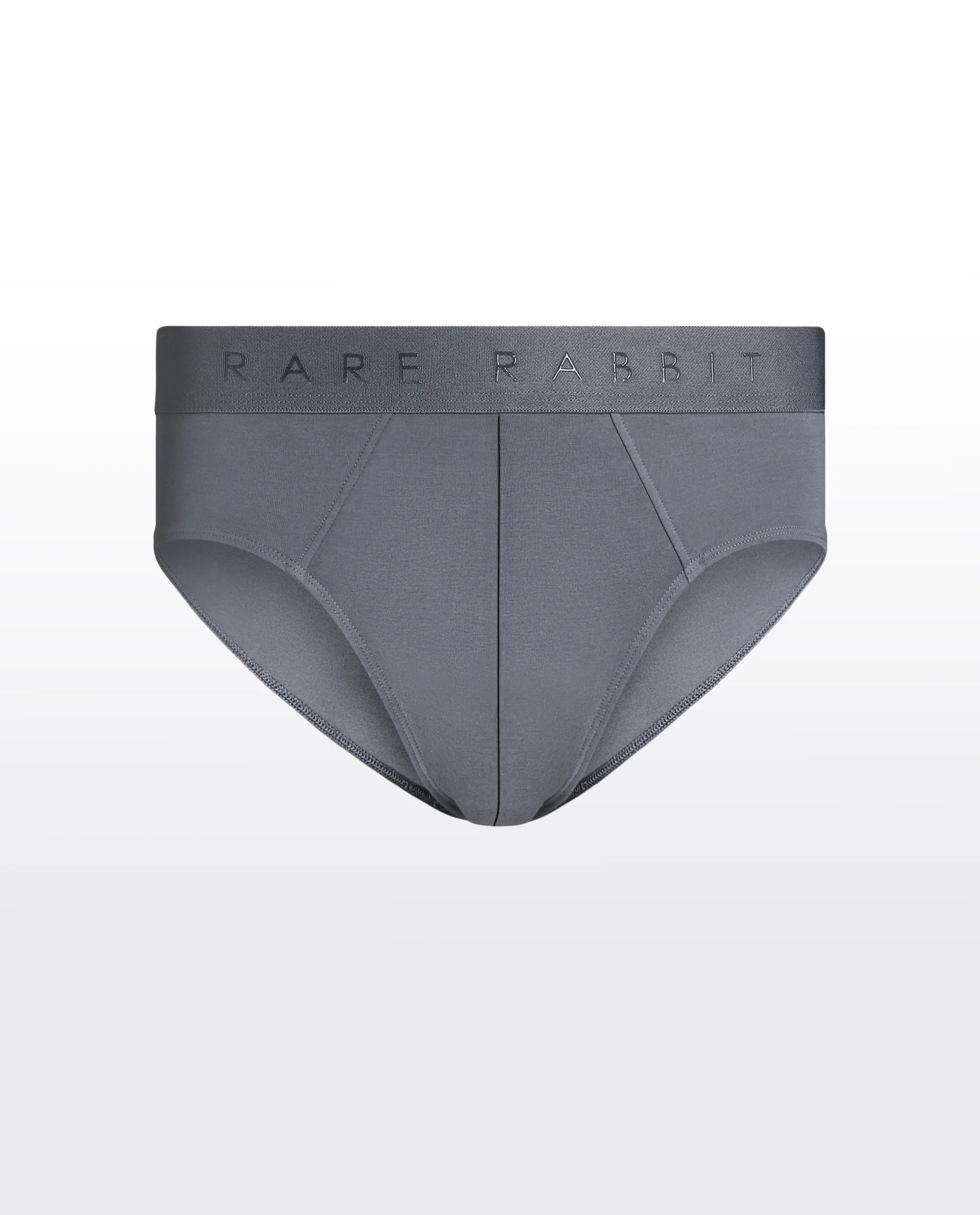 Rare Rabbit Men Near Black/White/Grey Soft Cotton Stretch Briefs (Pack Of 3) - Image 5