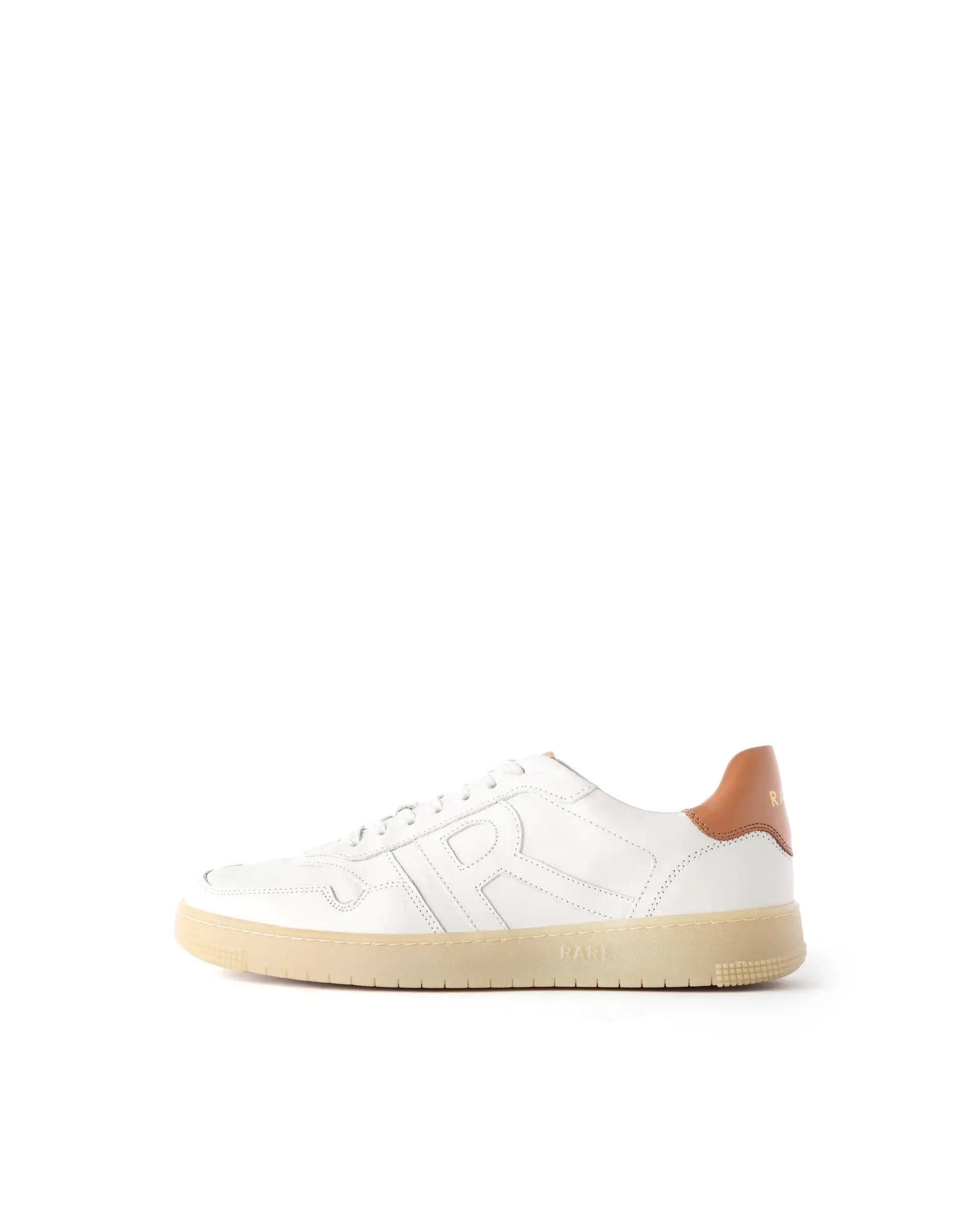 Rare Rabbit Men's Nebula Beige Leather Monotone Low-Top Lace-Up Sneaker Shoes - Image 8