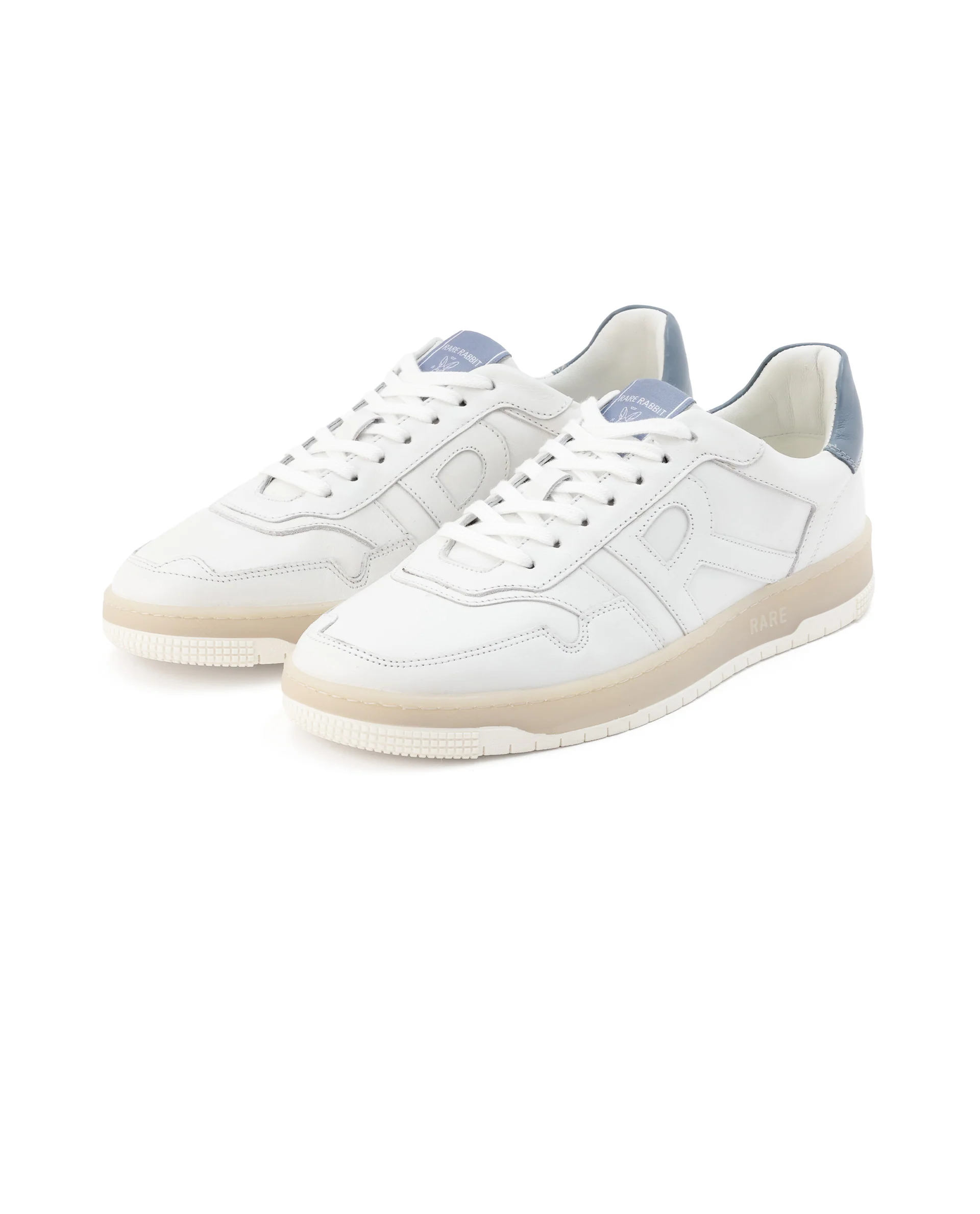 Rare Rabbit Men's Nebula White Leather Monotone Low-Top Lace-Up Sneaker Shoes - Image 3
