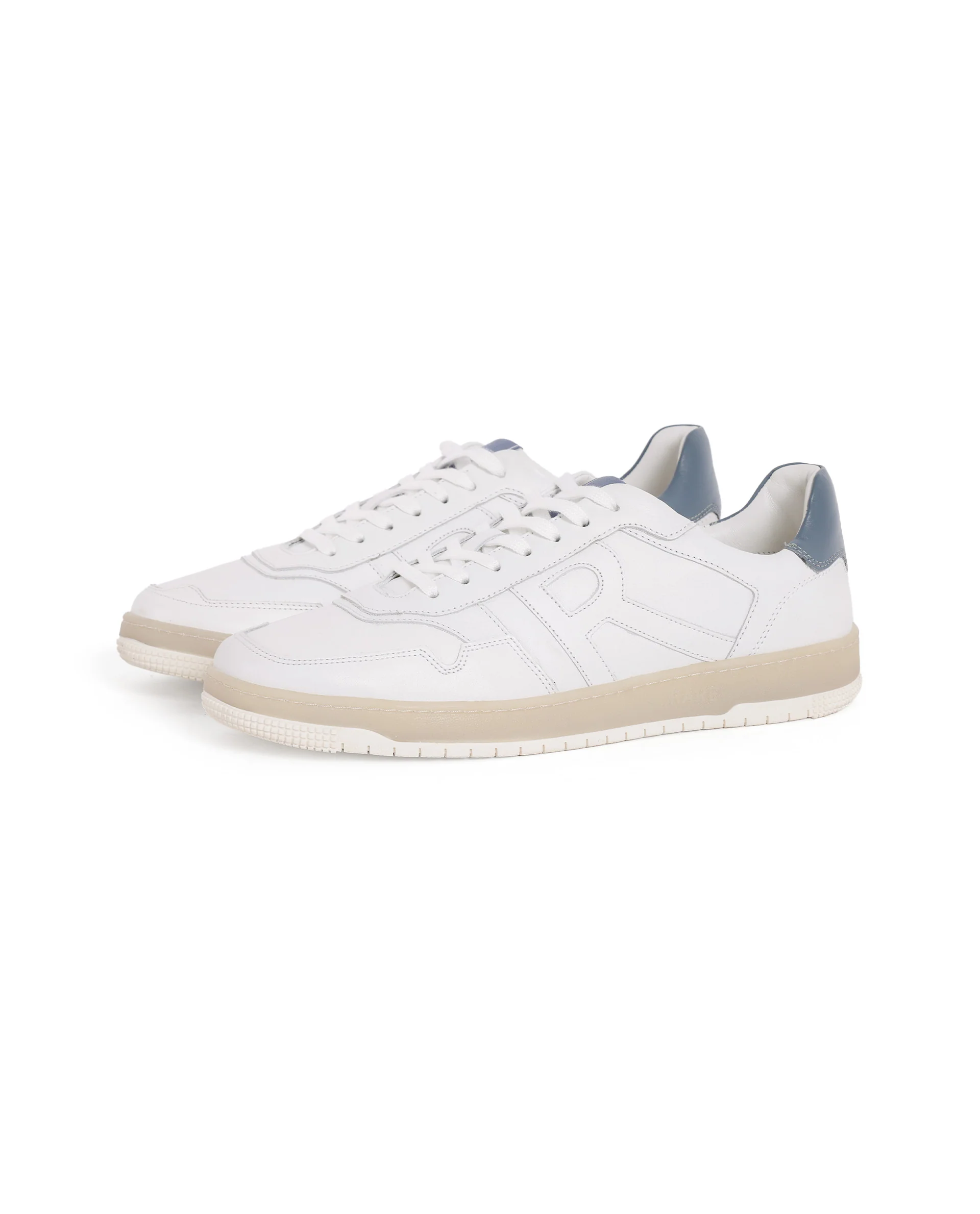 Rare Rabbit Men's Nebula White Leather Monotone Low-Top Lace-Up Sneaker Shoes - Image 5