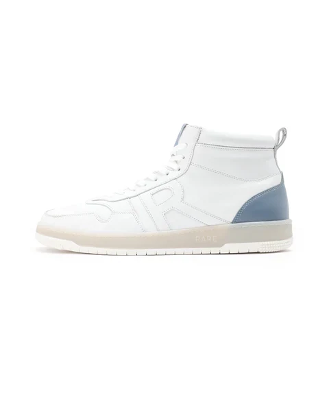 Rare Rabbit Men's Nebula High White Leather Lace-Up High-Top Sneaker Shoes - Image 9