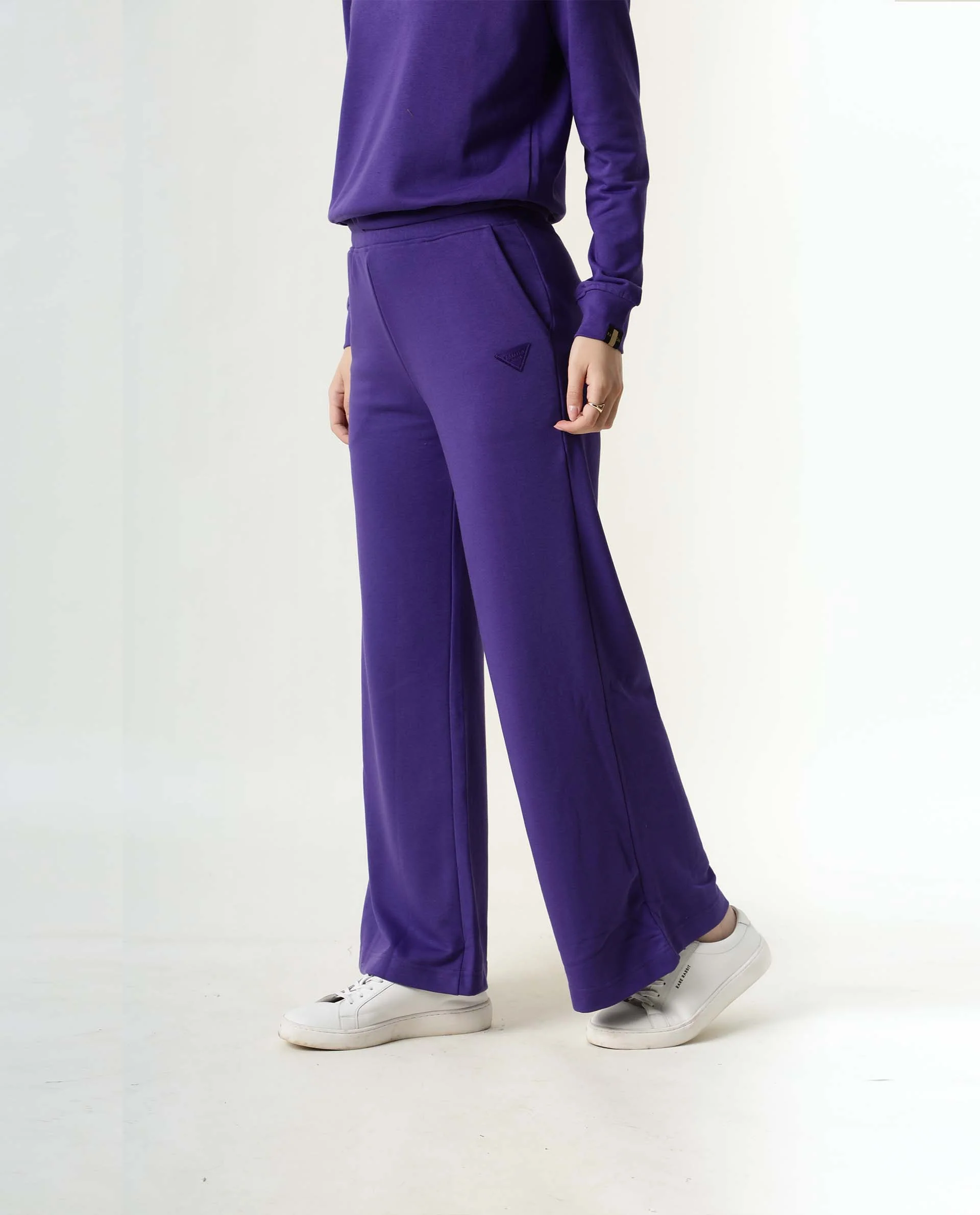 Rareism Women's Necker Purple High Neck Plain Relaxed Fit Sweatshirt - Image 5
