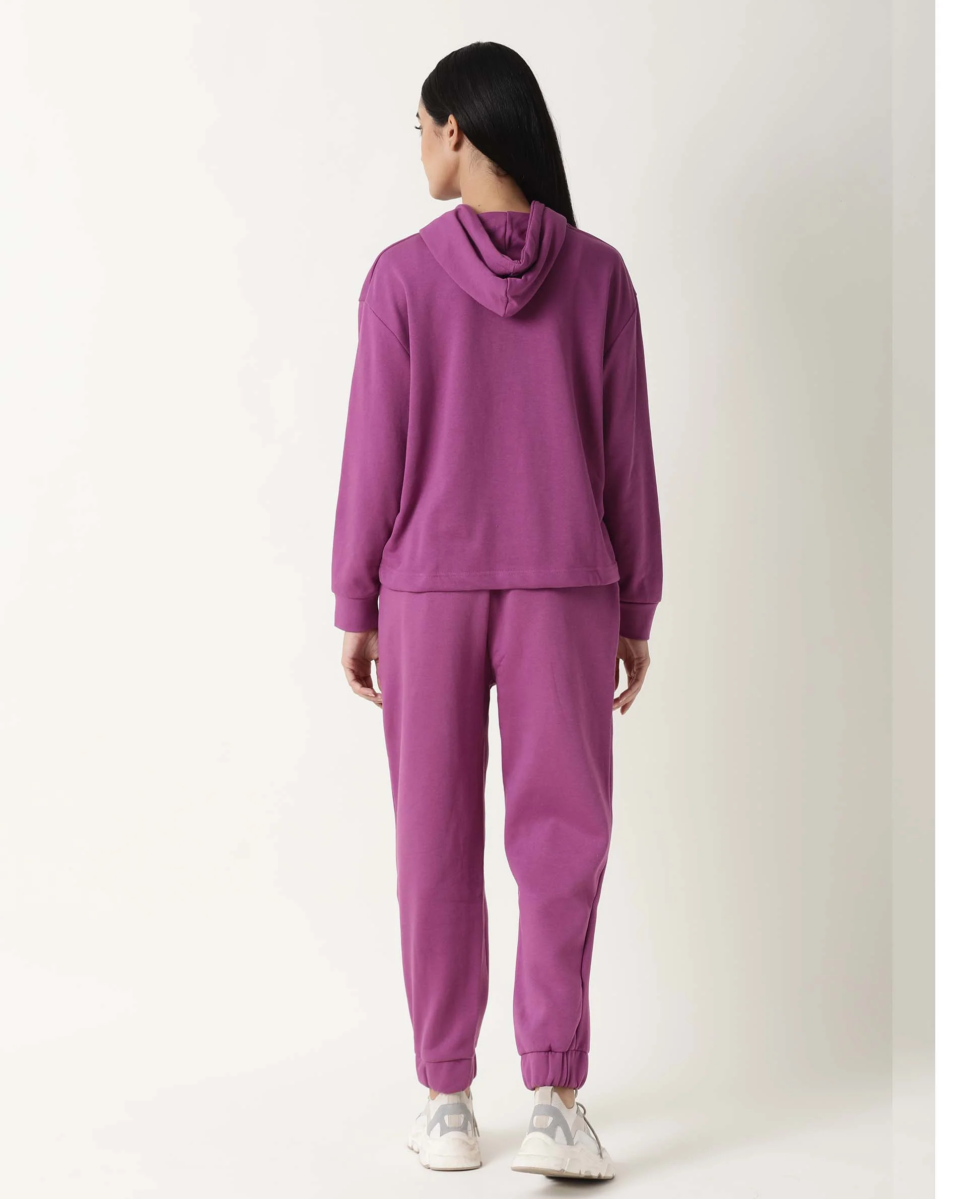 Rareism Women's Neo-1 Purple Polyester Blend Plain Ankle Length Tailored Track Pant - Image 10