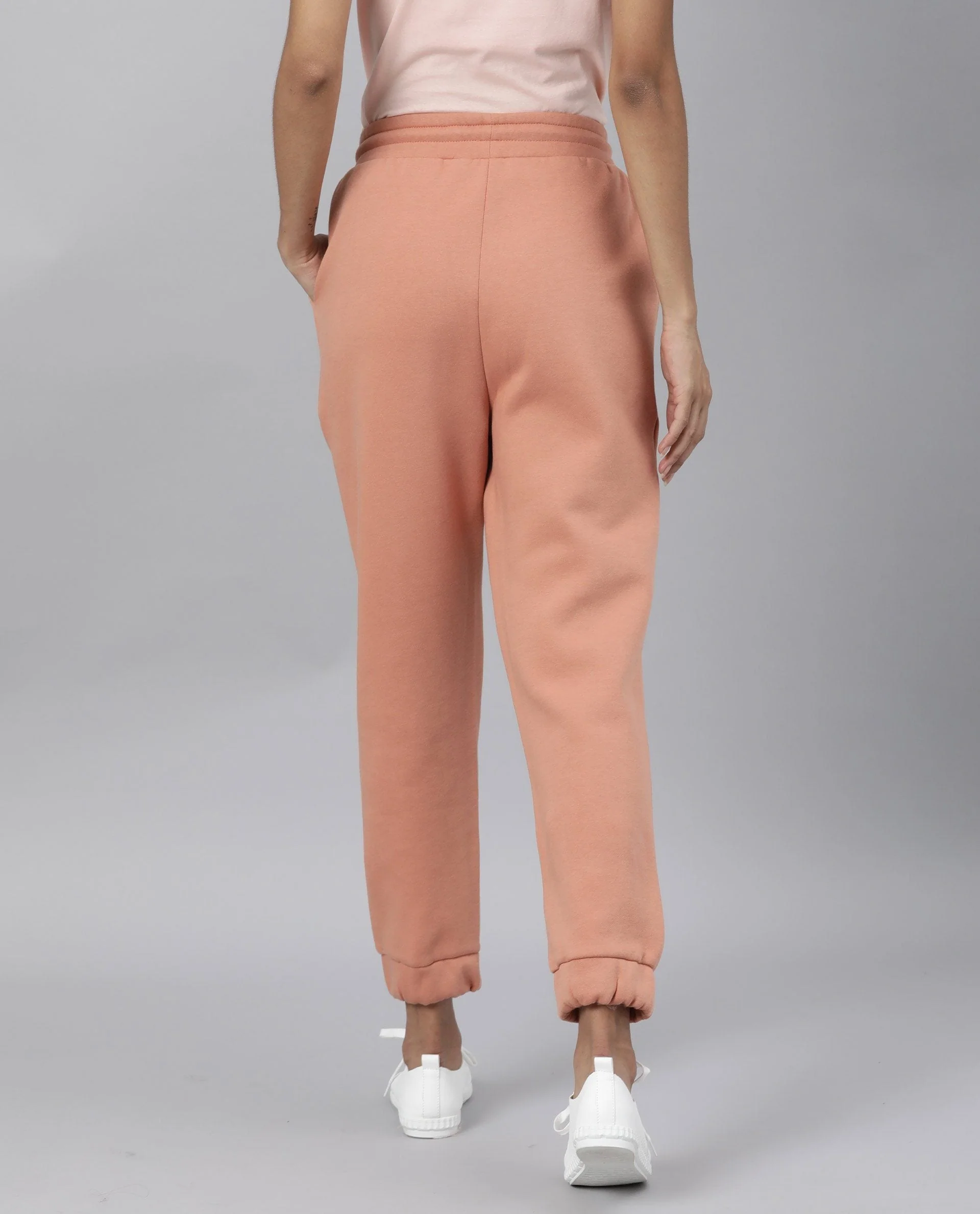 Rareism Women's Neo Orange Polyester Blend Plain Ankle Length Tailored Track Pant - Image 3