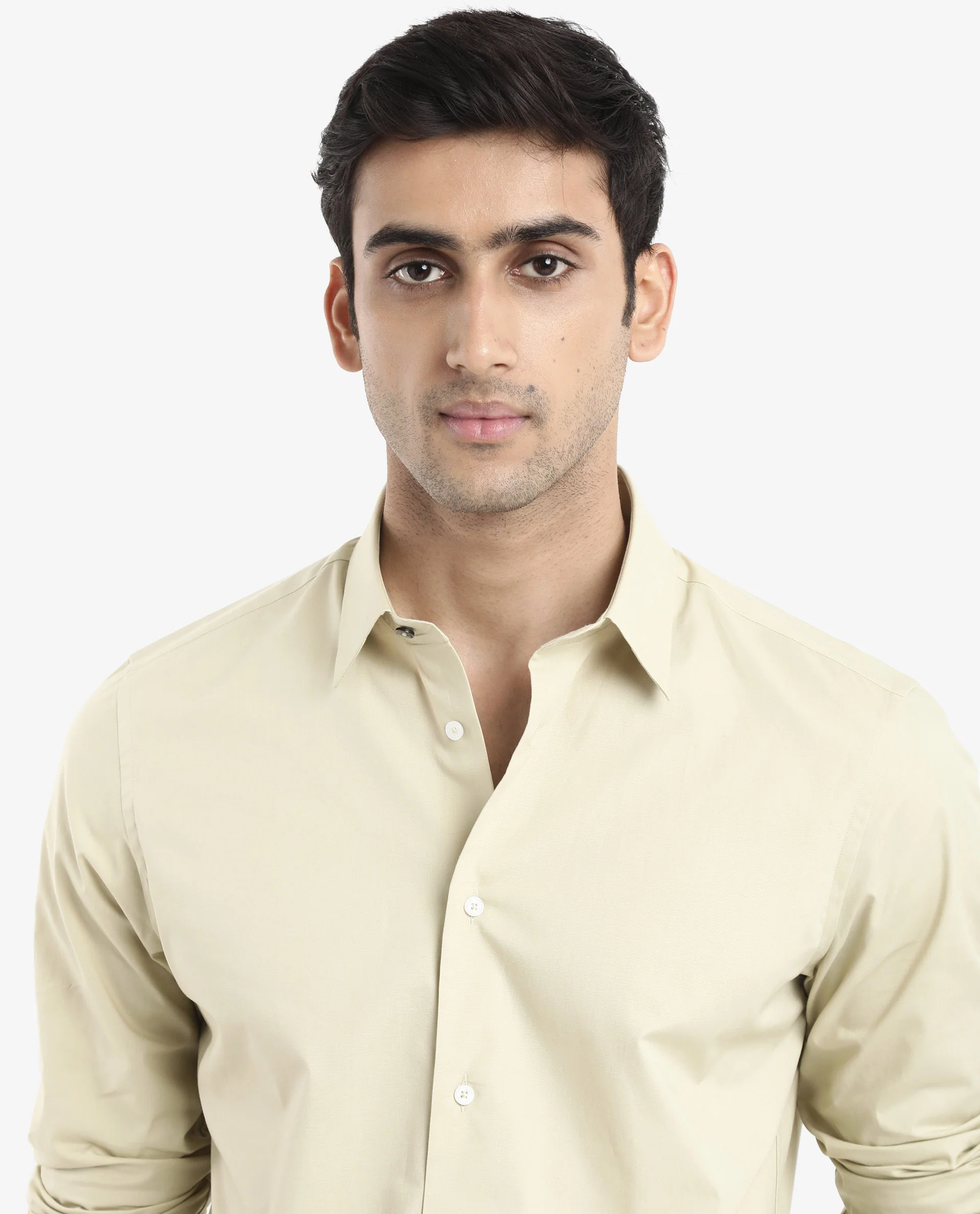 Rare Rabbit Men's Neutron-9 Pastel Green Cotton Plain Regular Fit Full Sleeve Collared Shirt - Image 4