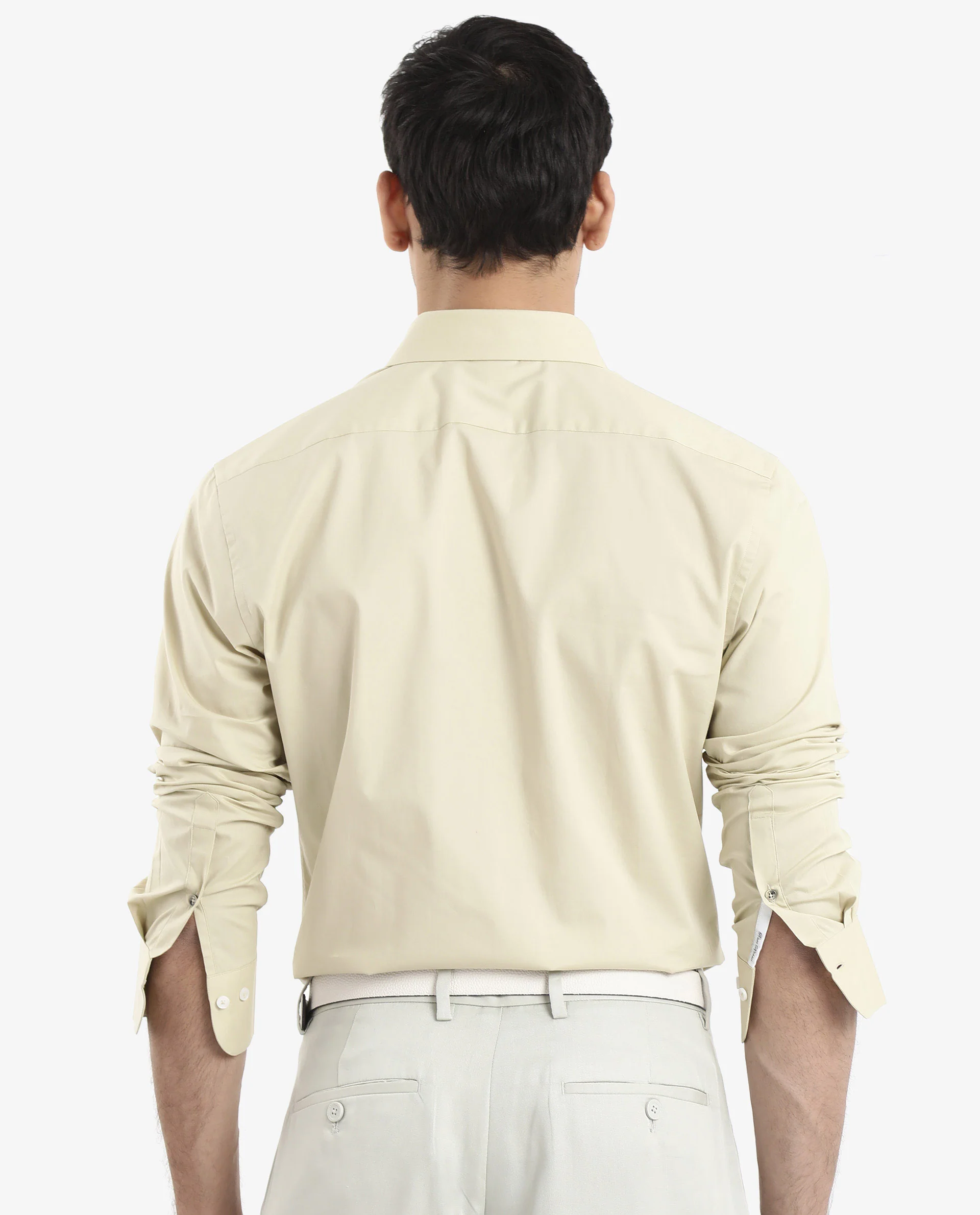 Rare Rabbit Men's Neutron-9 Pastel Green Cotton Plain Regular Fit Full Sleeve Collared Shirt - Image 7