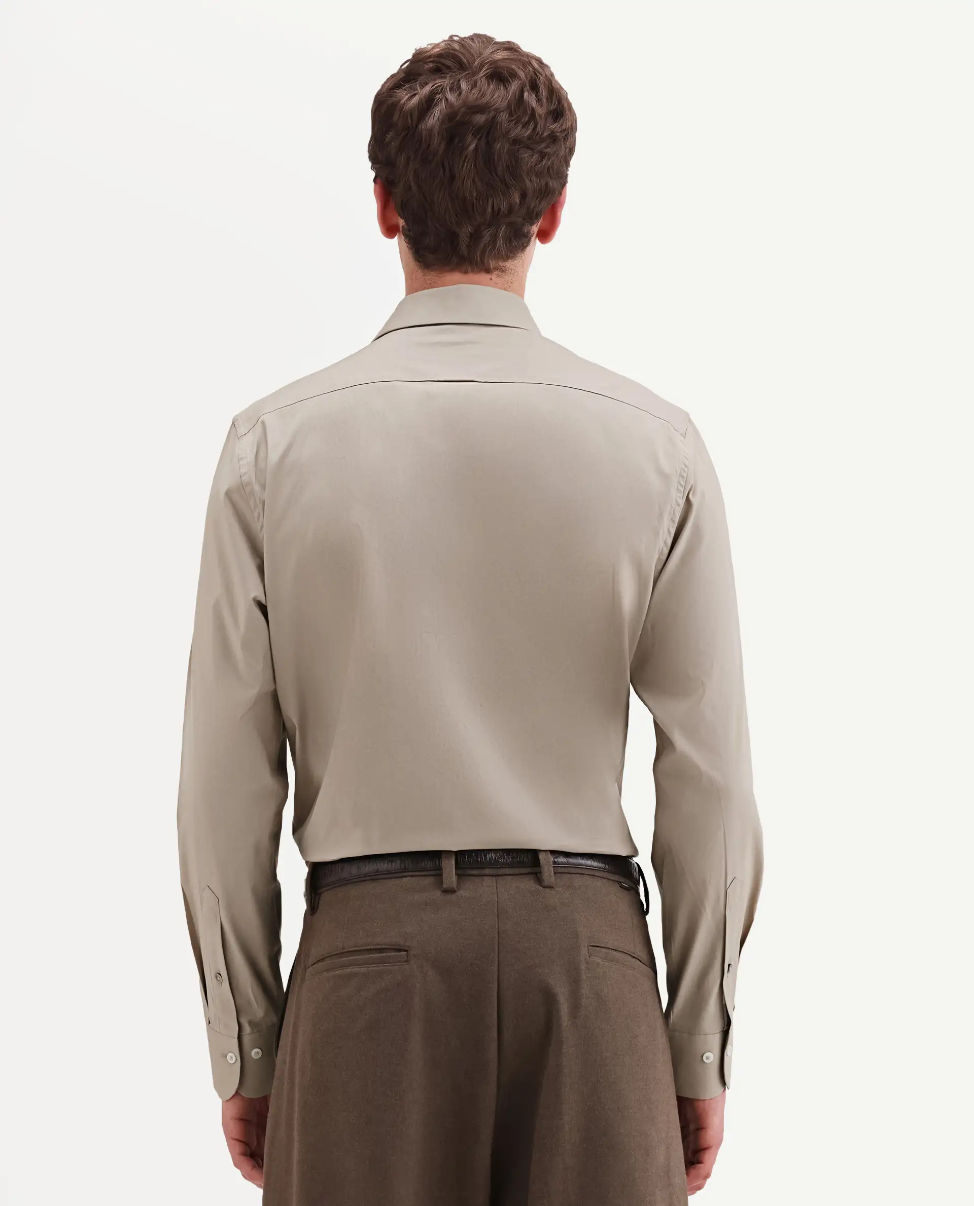 Rare Rabbit Men's Neutron-Ss26 Beige Cotton Blend Full Sleeve Spread Collar Regular Fit Plain Shirt - Image 7