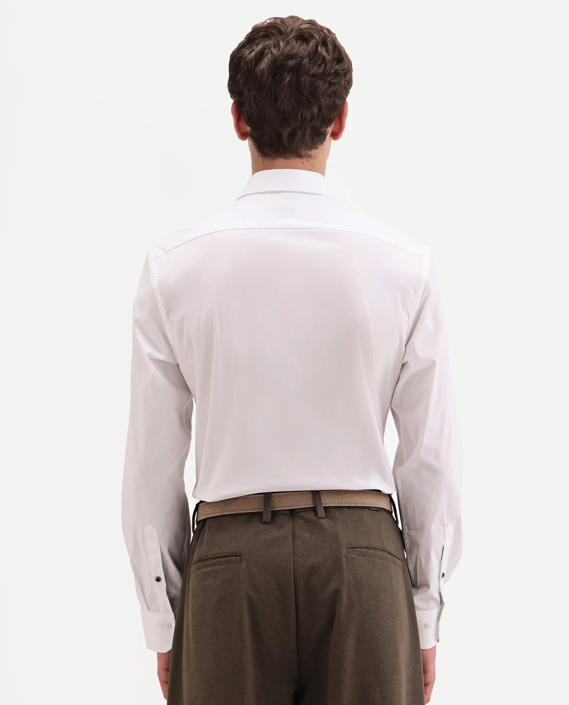 Rare Rabbit Men's Neutron-Ss26 White Cotton Blend Full Sleeve Spread Collar Regular Fit Plain Shirt - Image 7