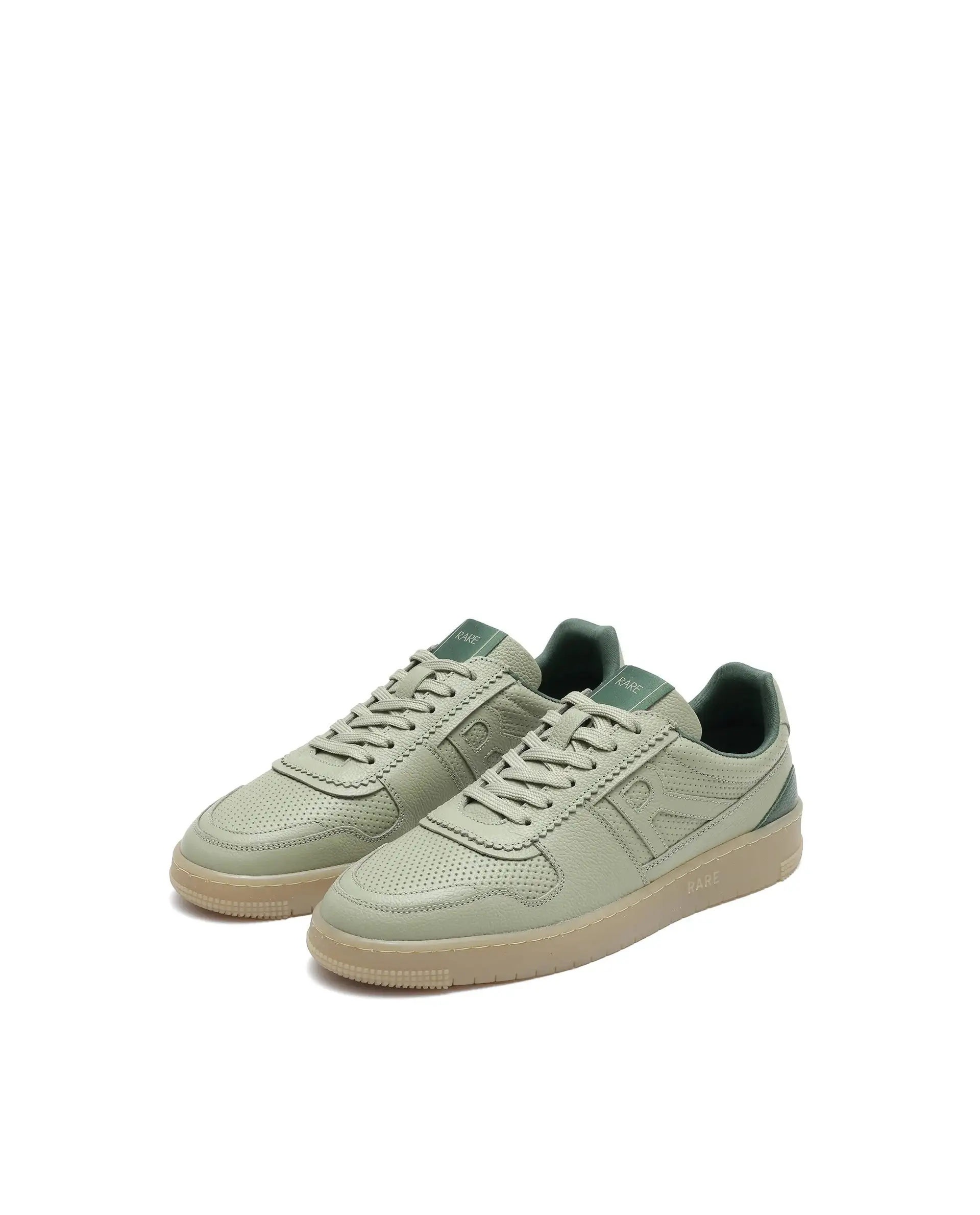 Rare Rabbit Mens Neva Sage Genuine Leather Lace-Up Closure Low -Top Dual Tone Sneaker - Image 3