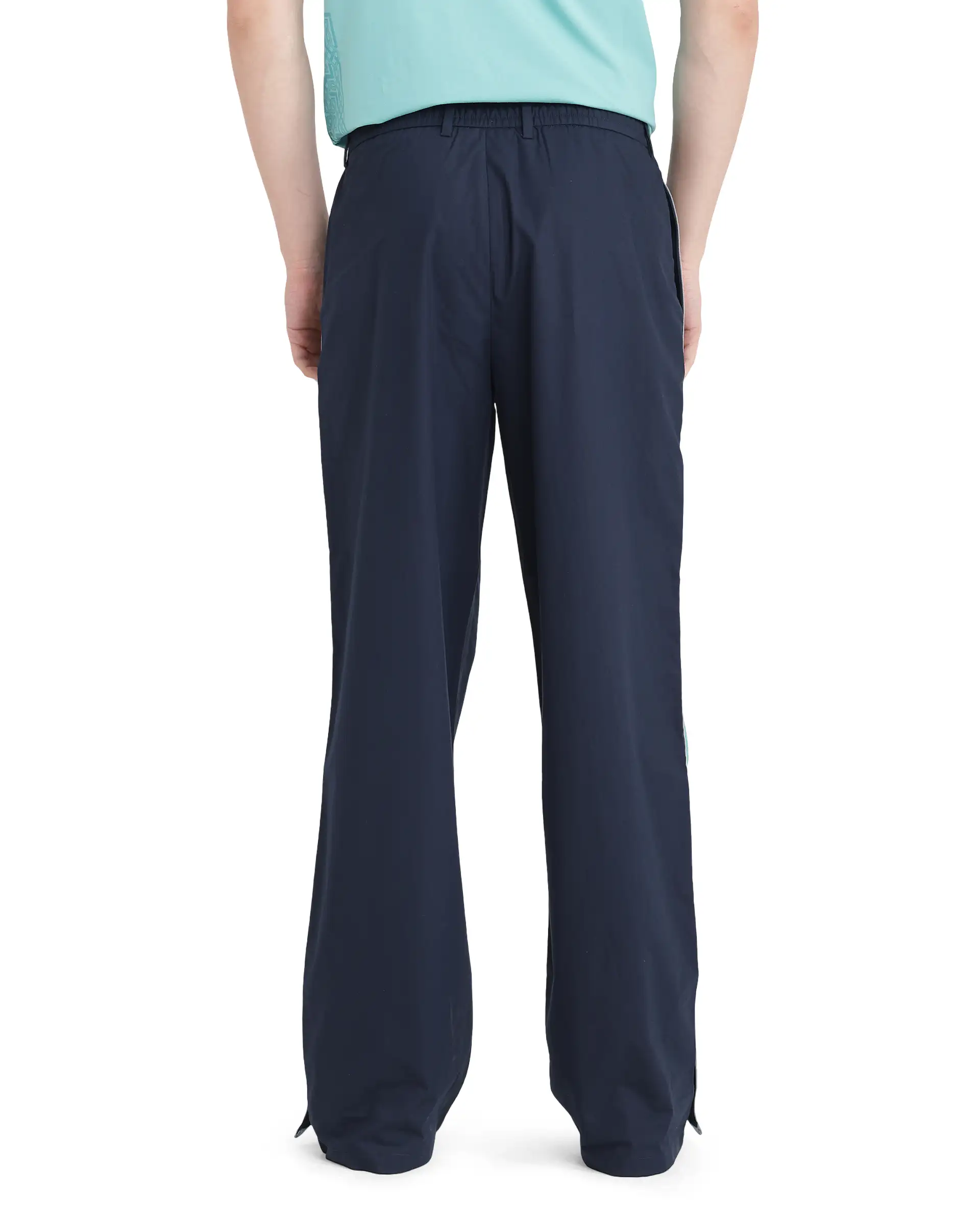 Rare Rabbit Men's Newnon Navy Cotton Plain Baggy Fit Track Pant - Image 7