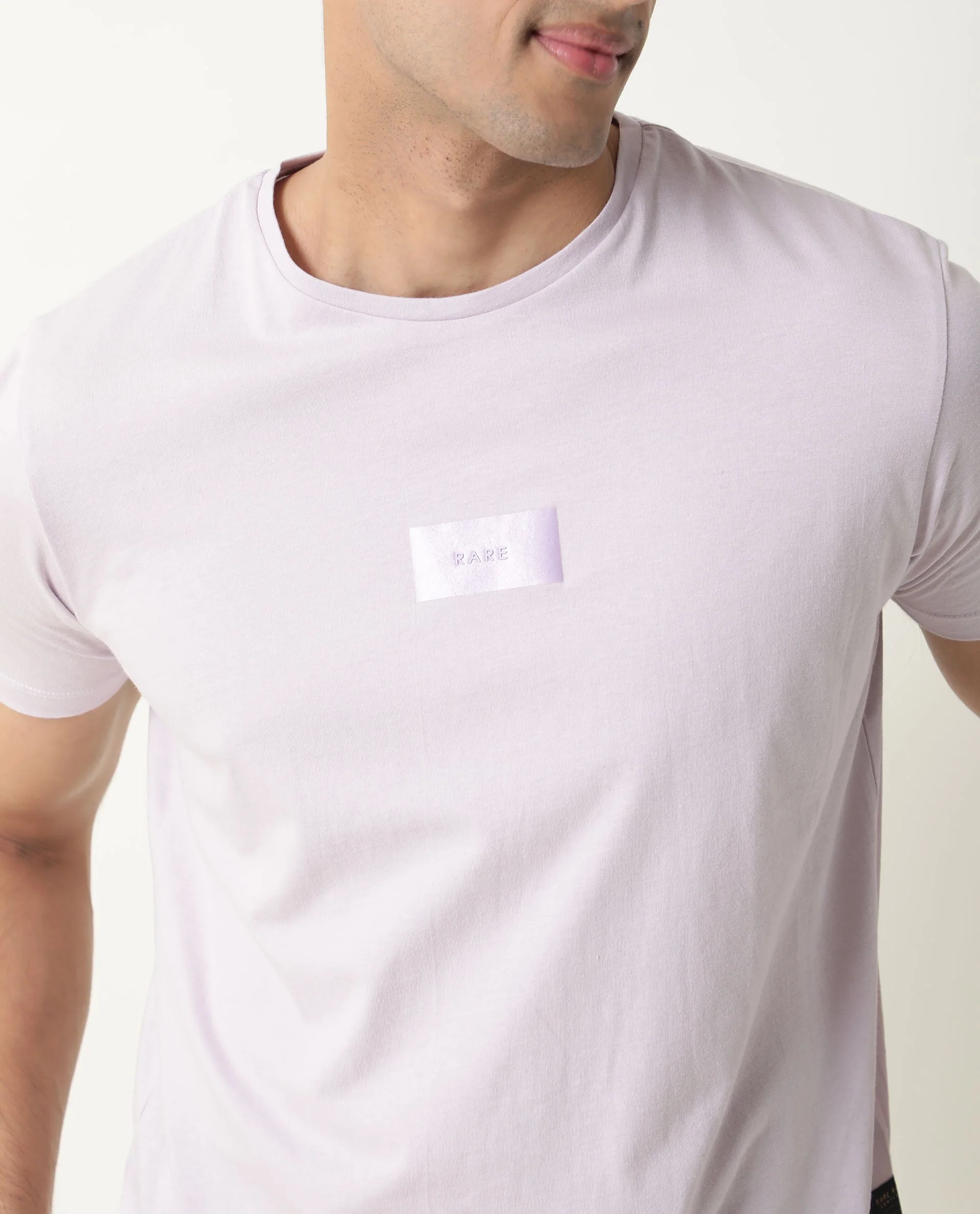 Rare Rabbit Men's Nex Purple Cotton Graphic Print Slim Fit Half Sleeve Crew Neck T-Shirt - Image 7