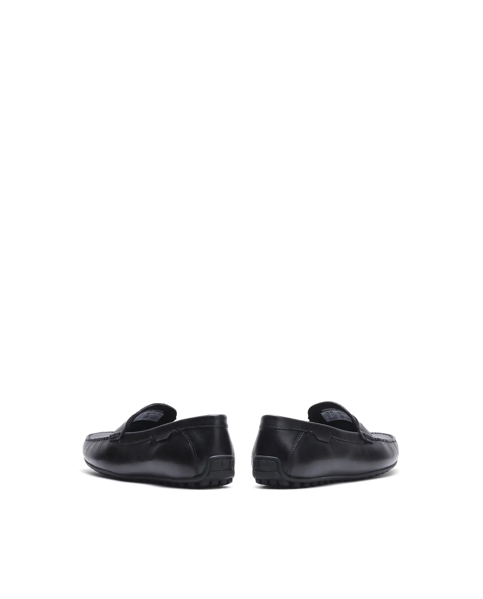 Rare Rabbit Men's Nexar Black Micro-textured Leather Drivers - Image 5