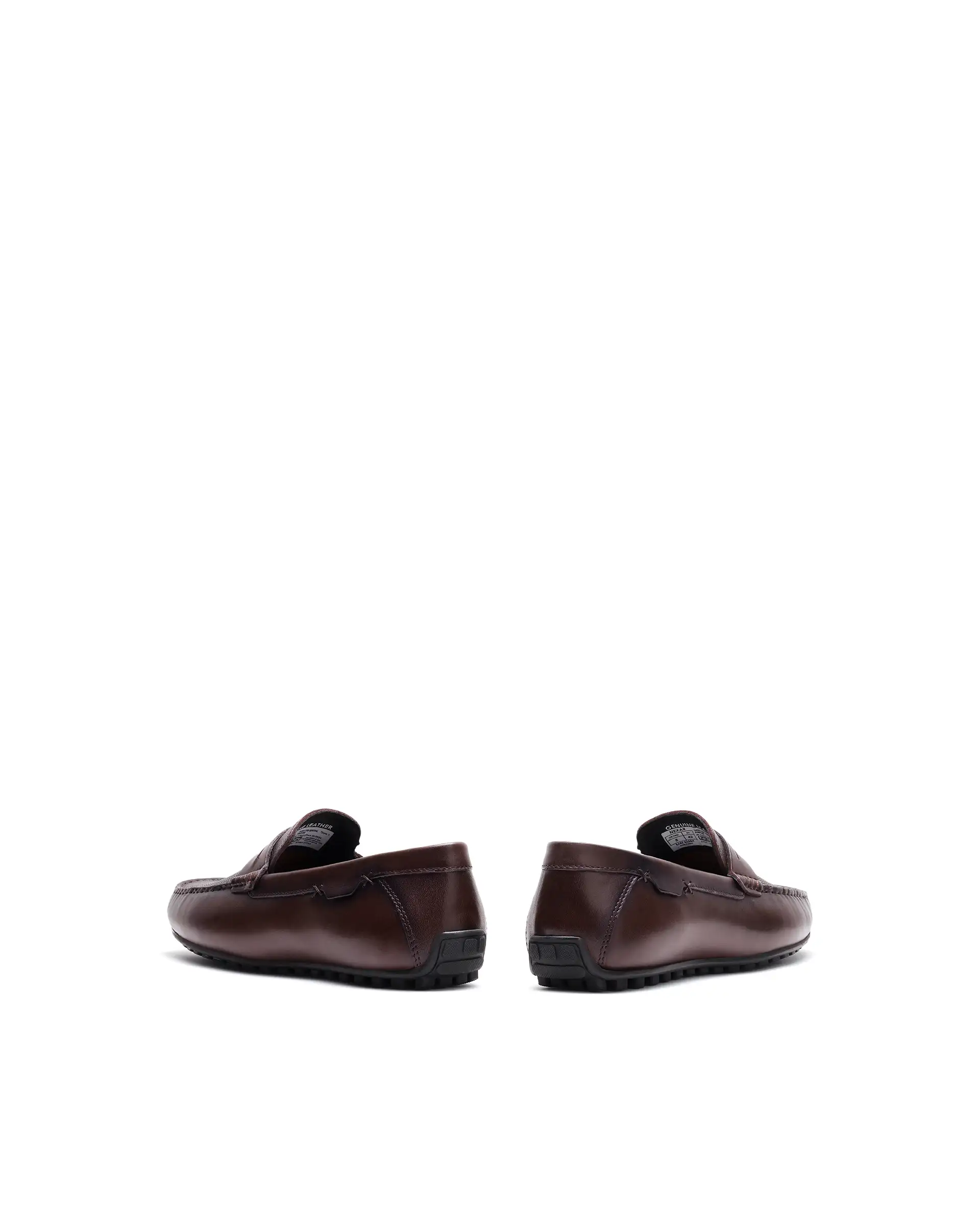 Rare Rabbit Men's Nexar Dark Burgundy Micro-textured Leather Drivers - Image 3