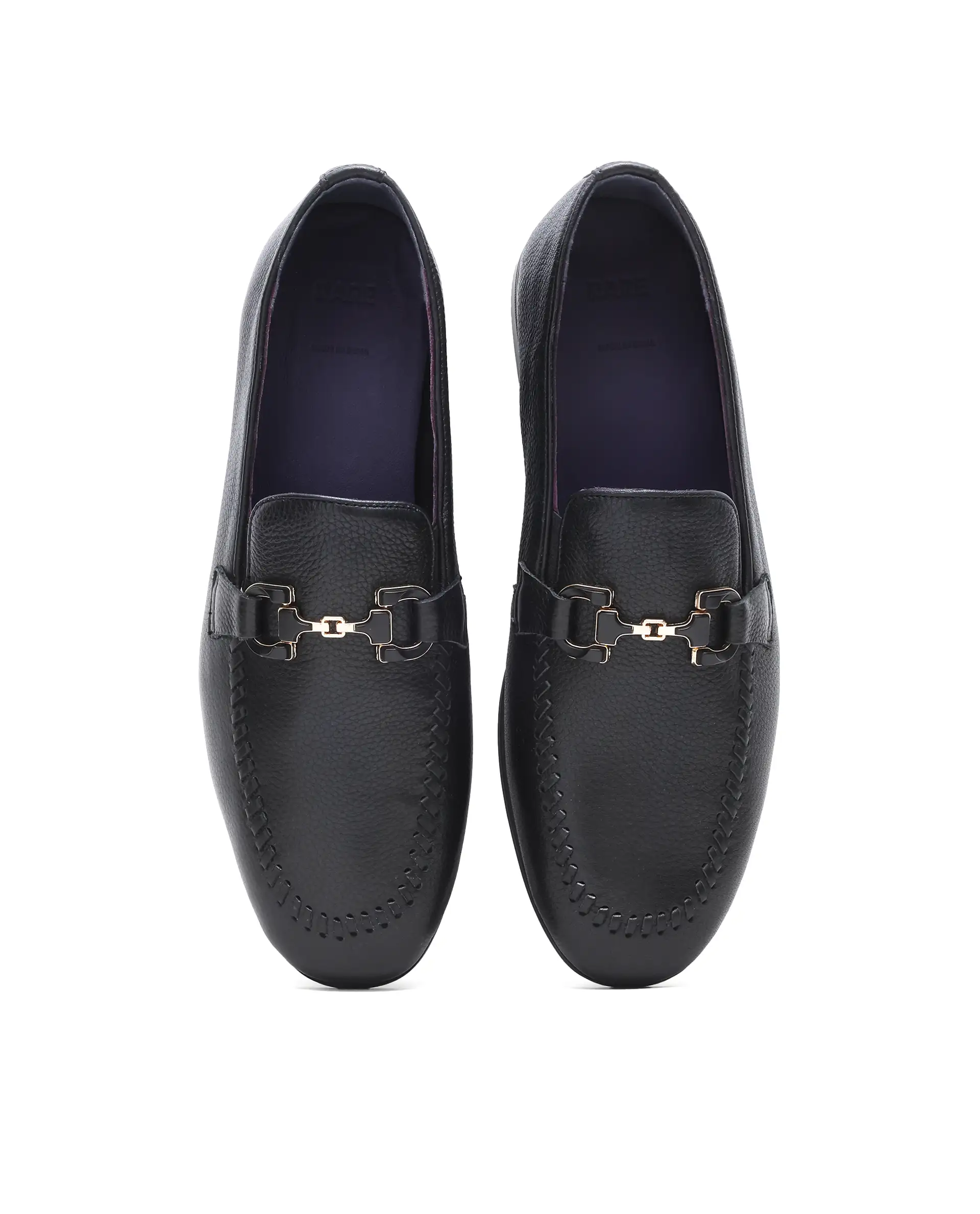 Rare Rabbit Men's Nico Black Leather Mocassin - Image 4