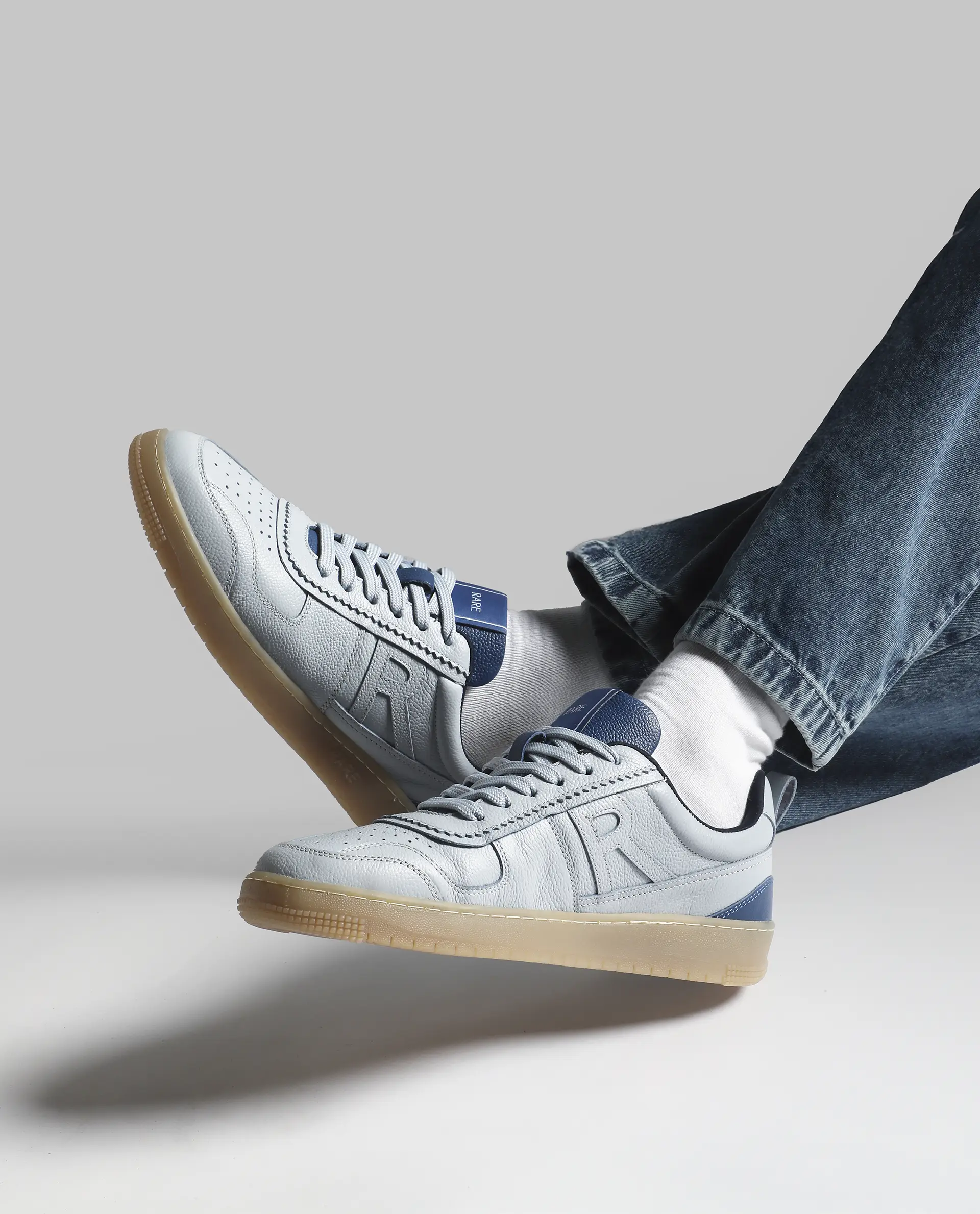 Rare Rabbit Men's Nigel Ice Blue Lace-Up Closure Sneaker - Image 2