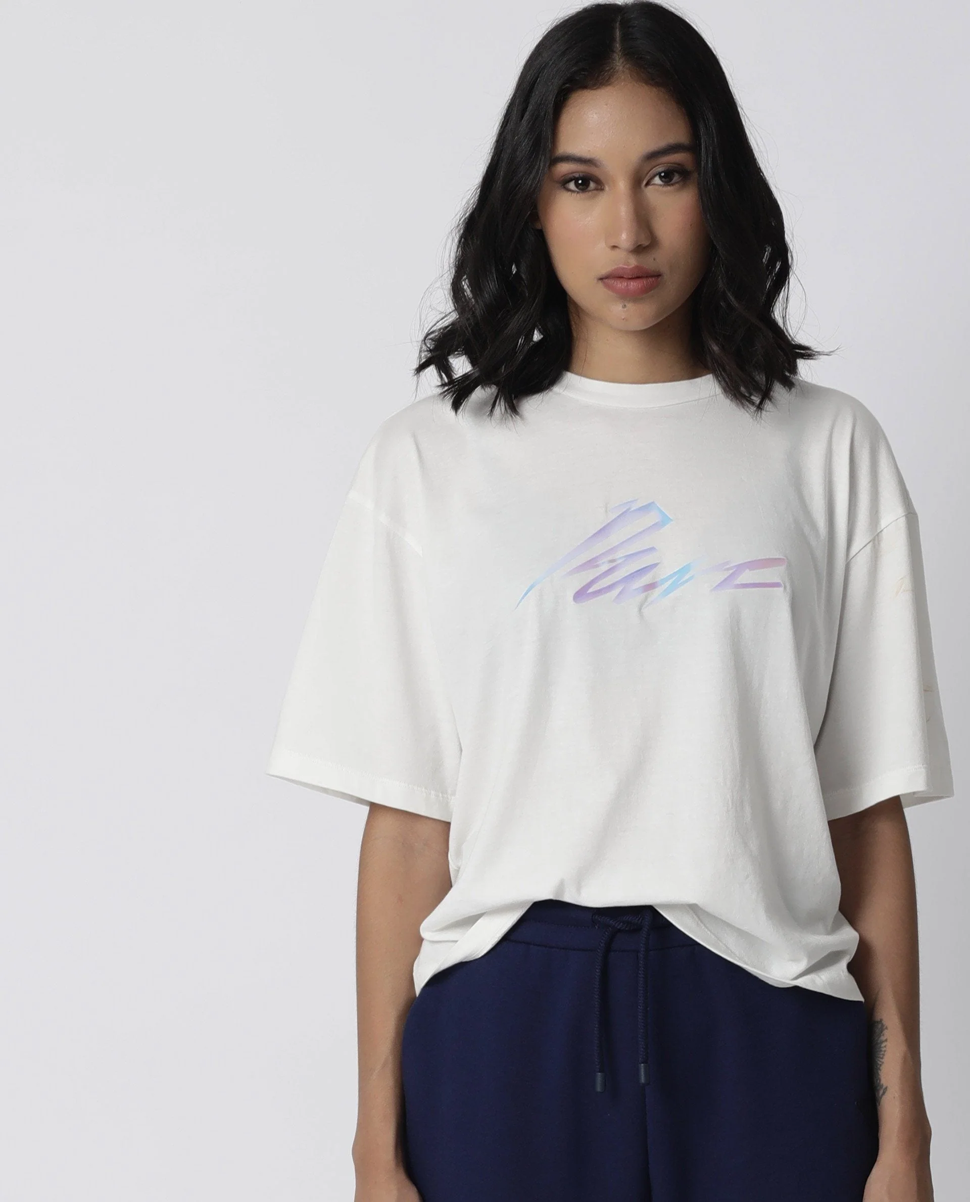 Rareism Women Niki Offwhite T-Shirt Short Sleeves - Image 2
