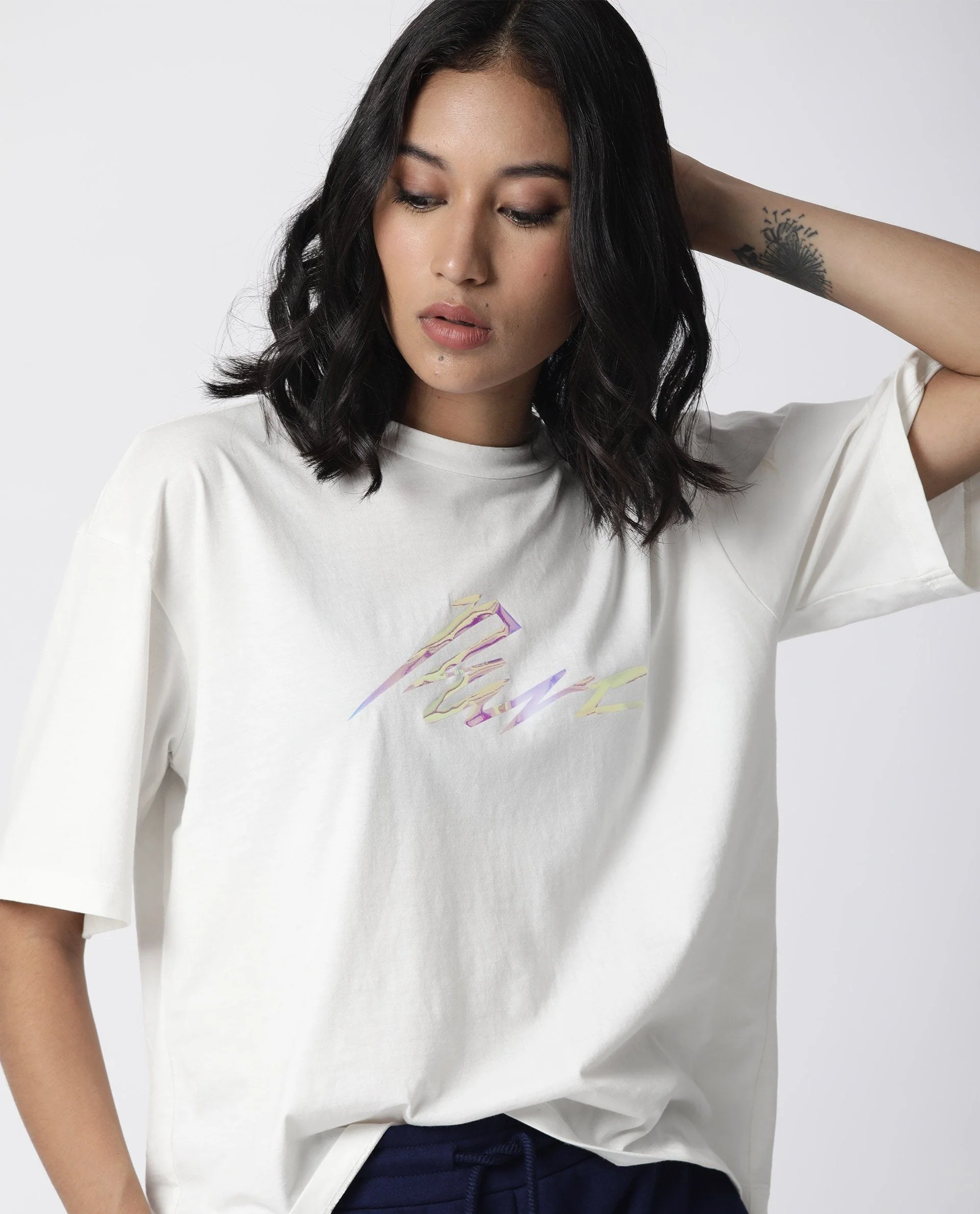 Rareism Women Niki Offwhite T-Shirt Short Sleeves - Image 4