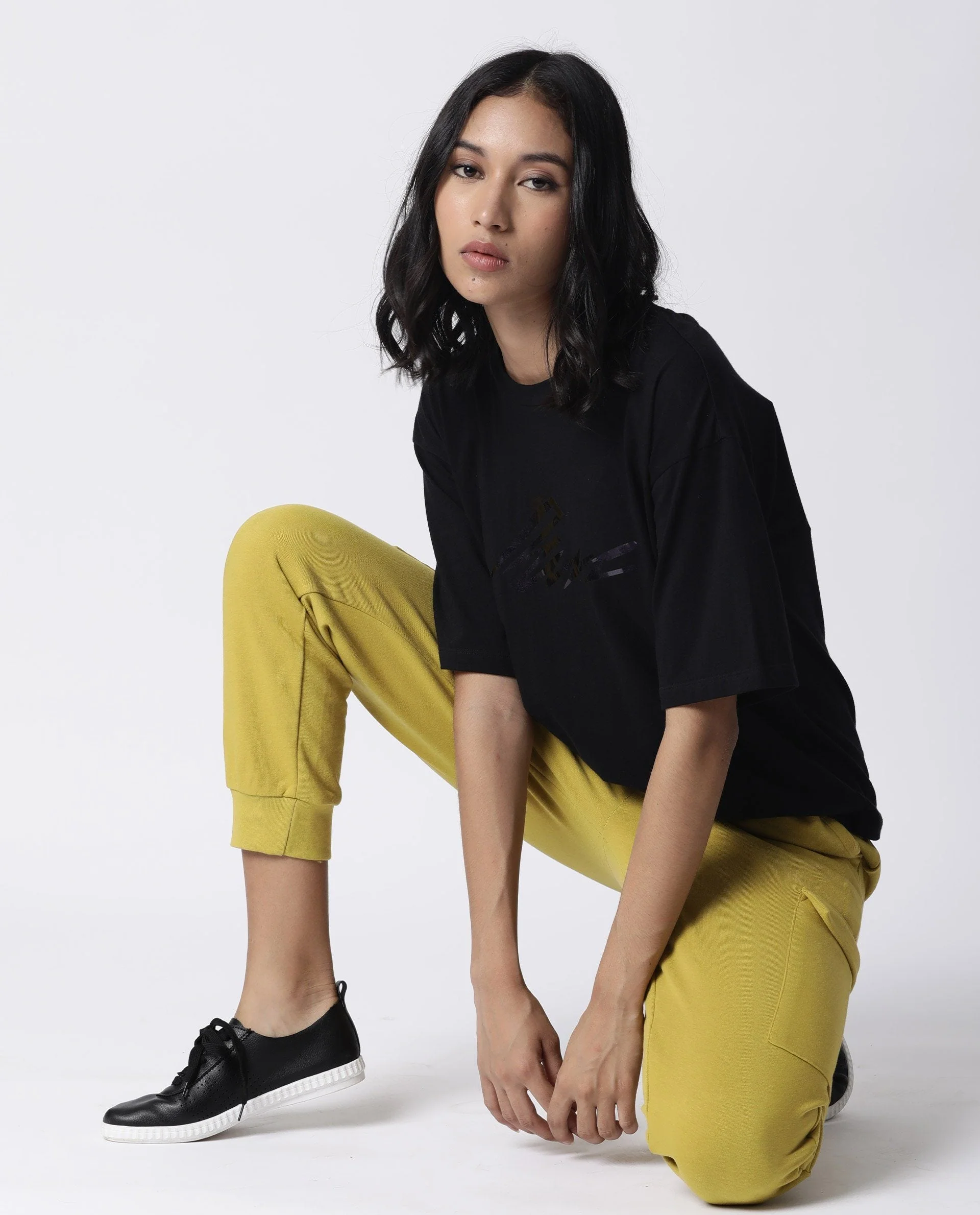 Rareism Women Niki Black T-Shirt Short Sleeves - Image 10