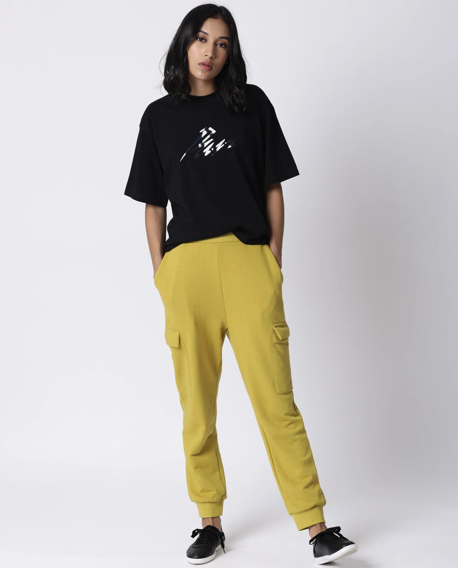 Rareism Women Niki Black T-Shirt Short Sleeves - Image 7