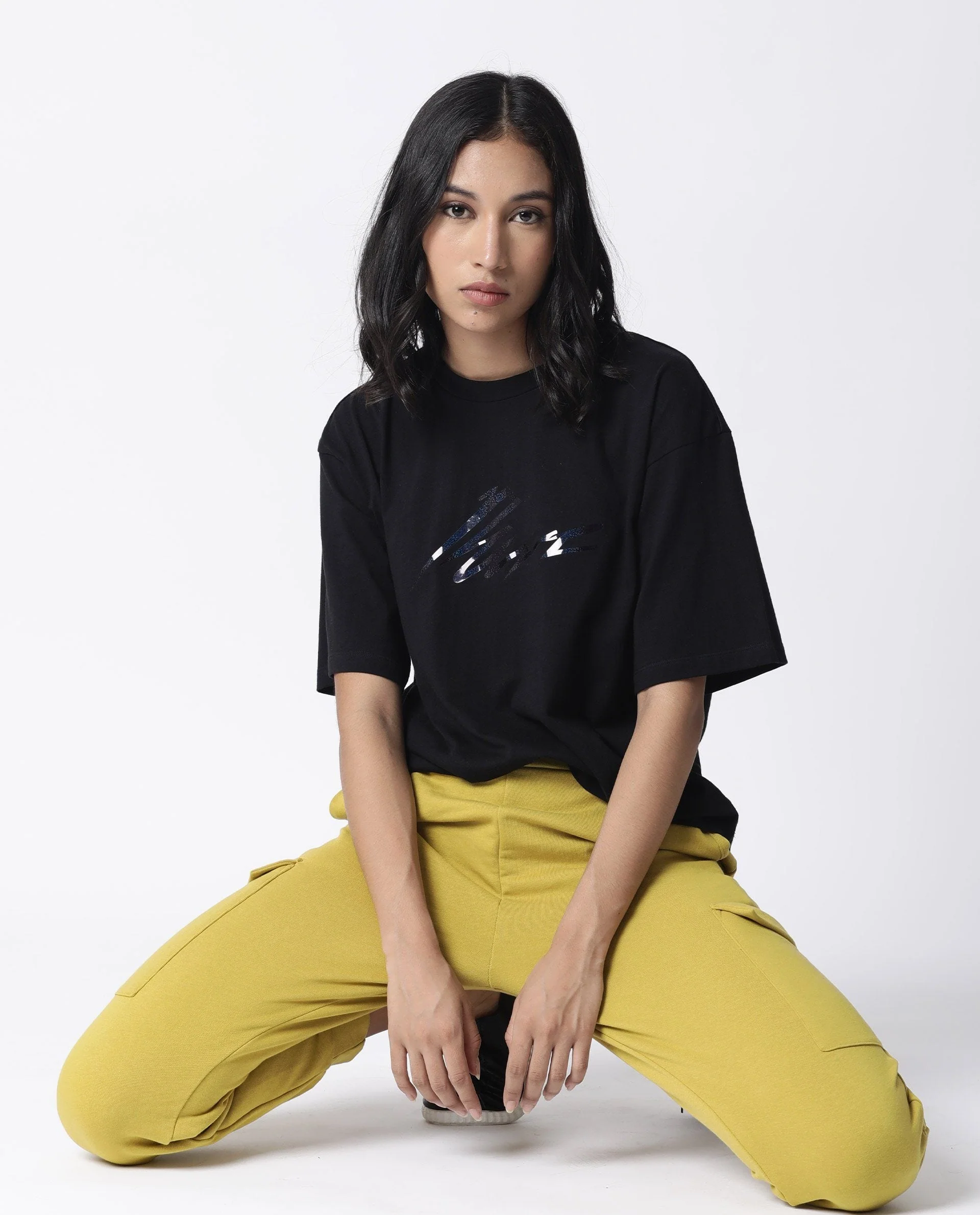Rareism Women Niki Black T-Shirt Short Sleeves - Image 9